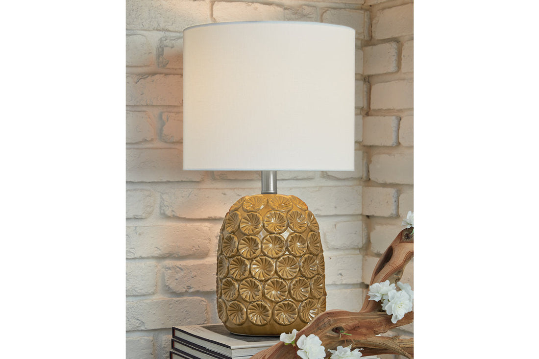 Moorbank Amber Table Lamp - L180084 - Bien Home Furniture &amp; Electronics