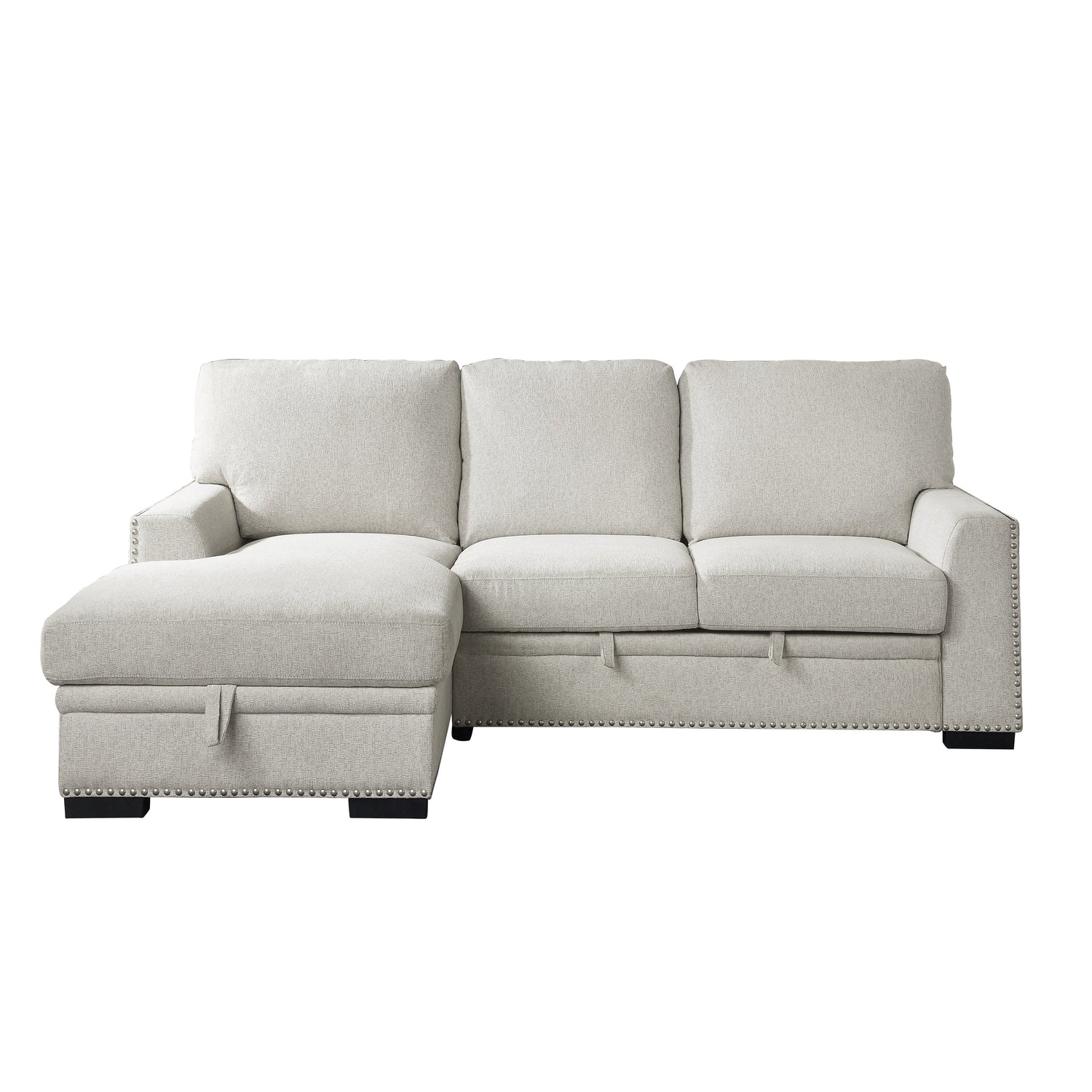 Morelia Beige LAF Storage Sleeper Sofa Chaise - 9468BE*2LC2R - Bien Home Furniture & Electronics