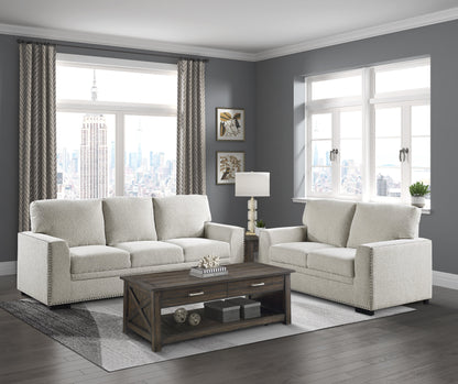 Morelia Beige Loveseat - 9468BE-2 - Bien Home Furniture &amp; Electronics