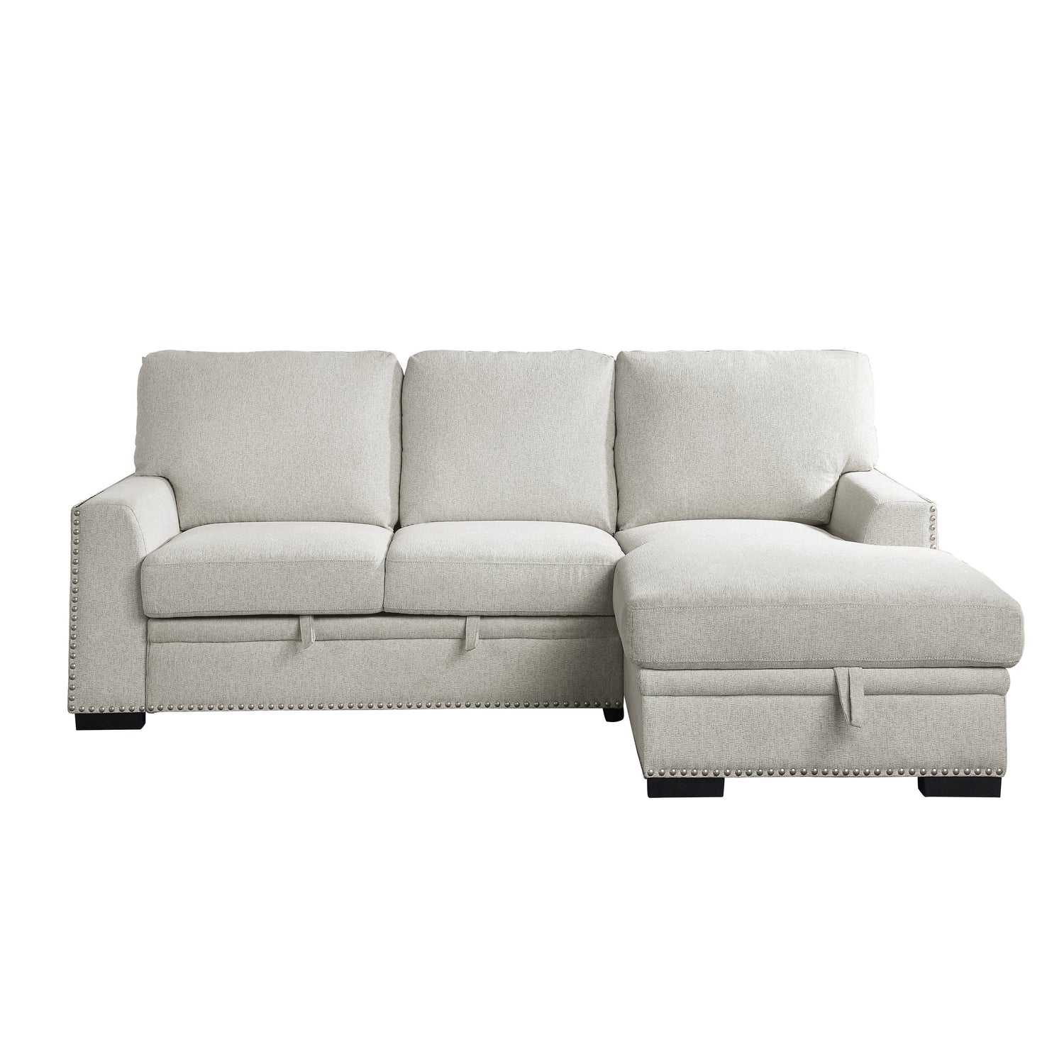 Morelia Beige RAF Storage Sleeper Sofa Chaise - 9468BE*2RC2L - Bien Home Furniture & Electronics
