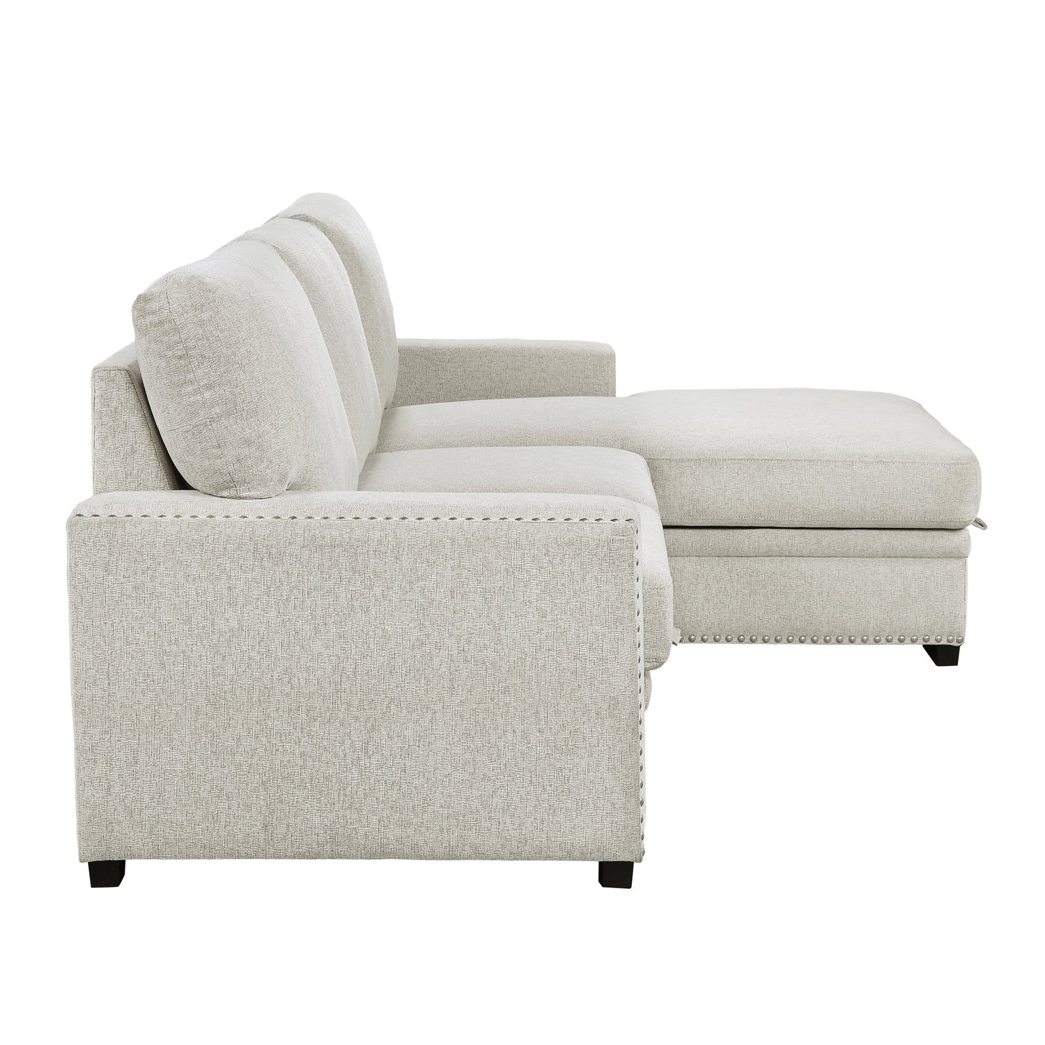 Morelia Beige RAF Storage Sleeper Sofa Chaise - 9468BE*2RC2L - Bien Home Furniture &amp; Electronics