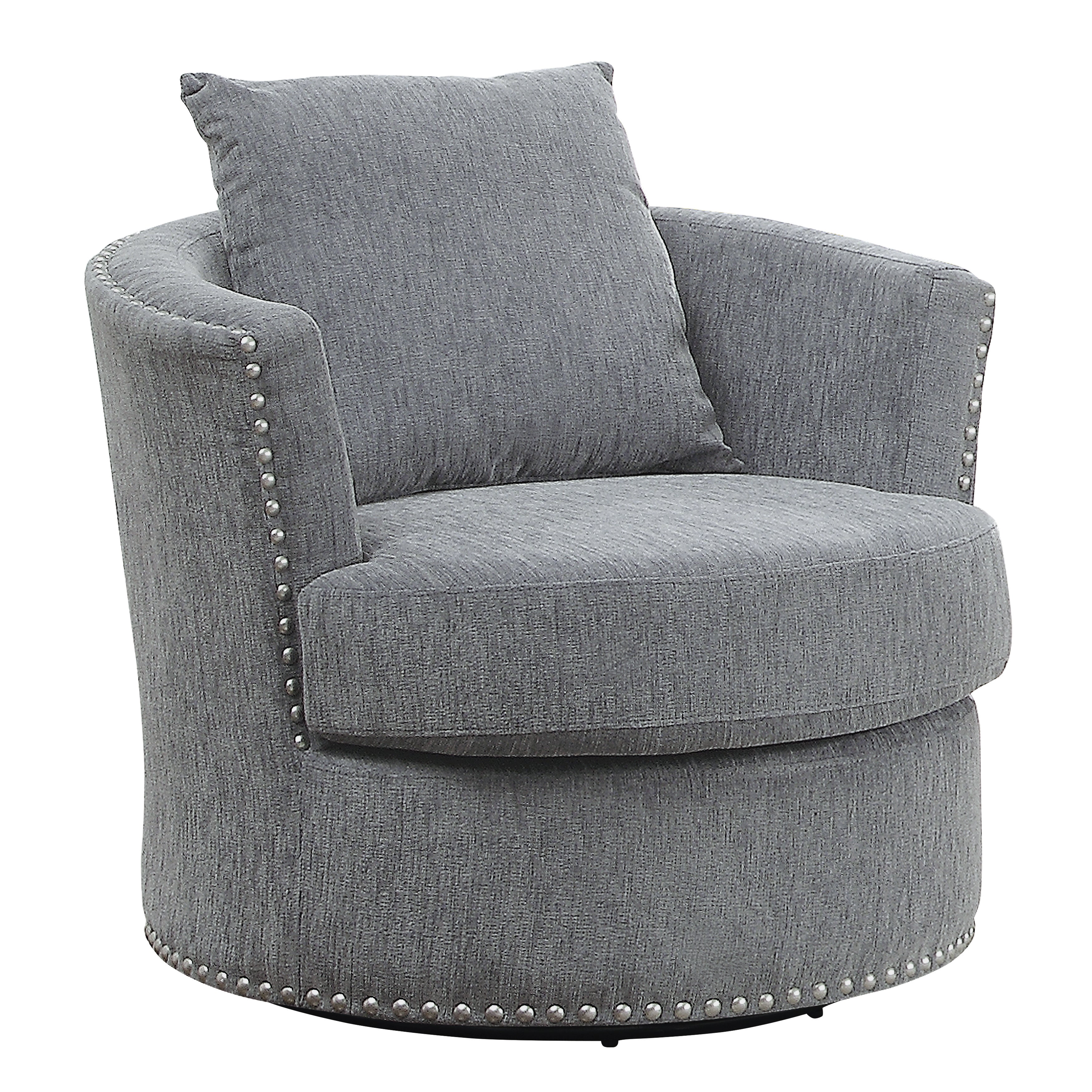 Morelia Dark Gray Swivel Chair - 9468DG-1 - Bien Home Furniture & Electronics