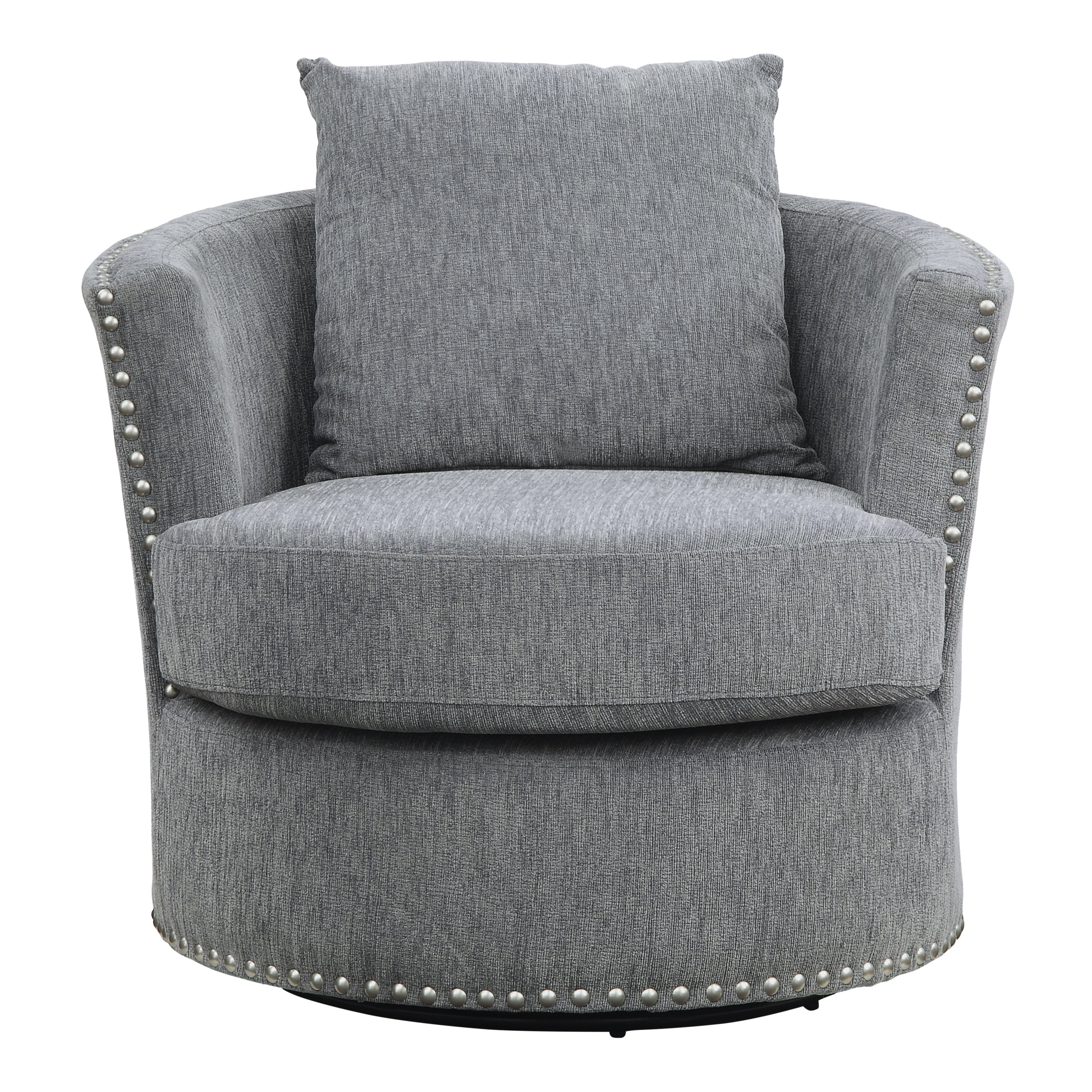 Morelia Dark Gray Swivel Chair - 9468DG-1 - Bien Home Furniture & Electronics