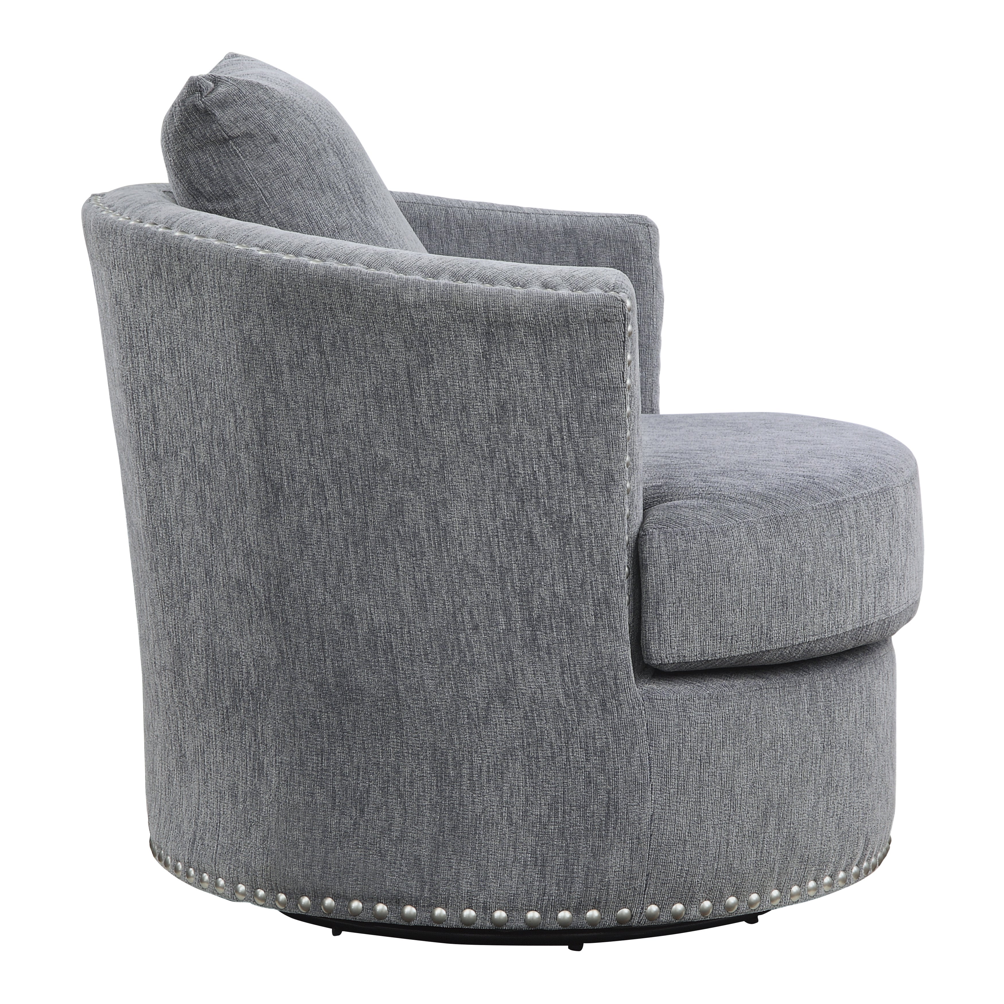 Morelia Dark Gray Swivel Chair - 9468DG-1 - Bien Home Furniture & Electronics