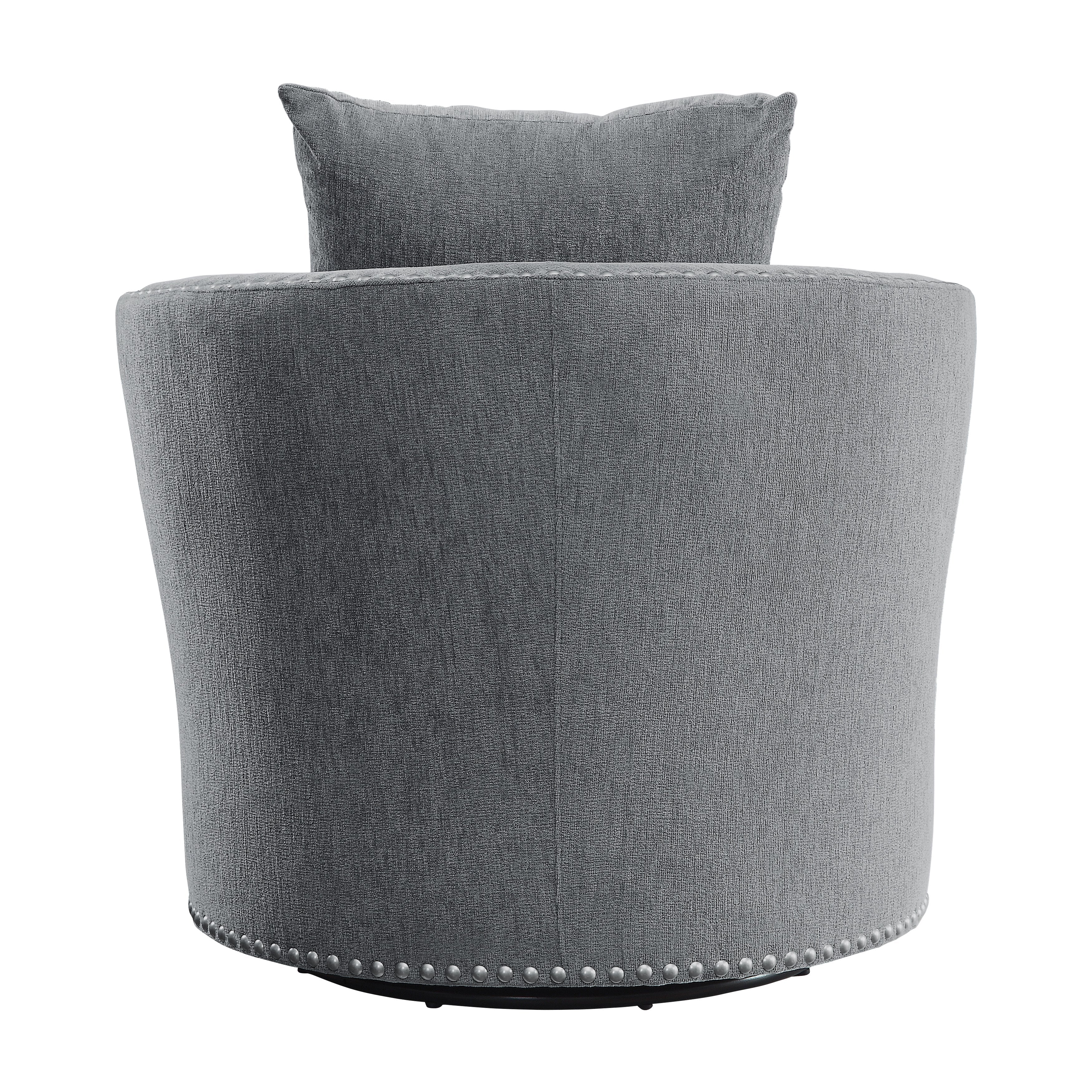 Morelia Dark Gray Swivel Chair - 9468DG-1 - Bien Home Furniture & Electronics