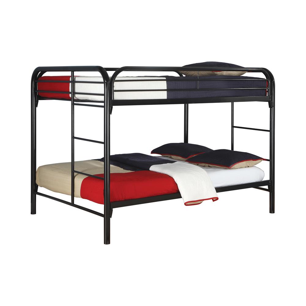 Morgan Black Full over Full Bunk Bed - 460056K - Bien Home Furniture &amp; Electronics