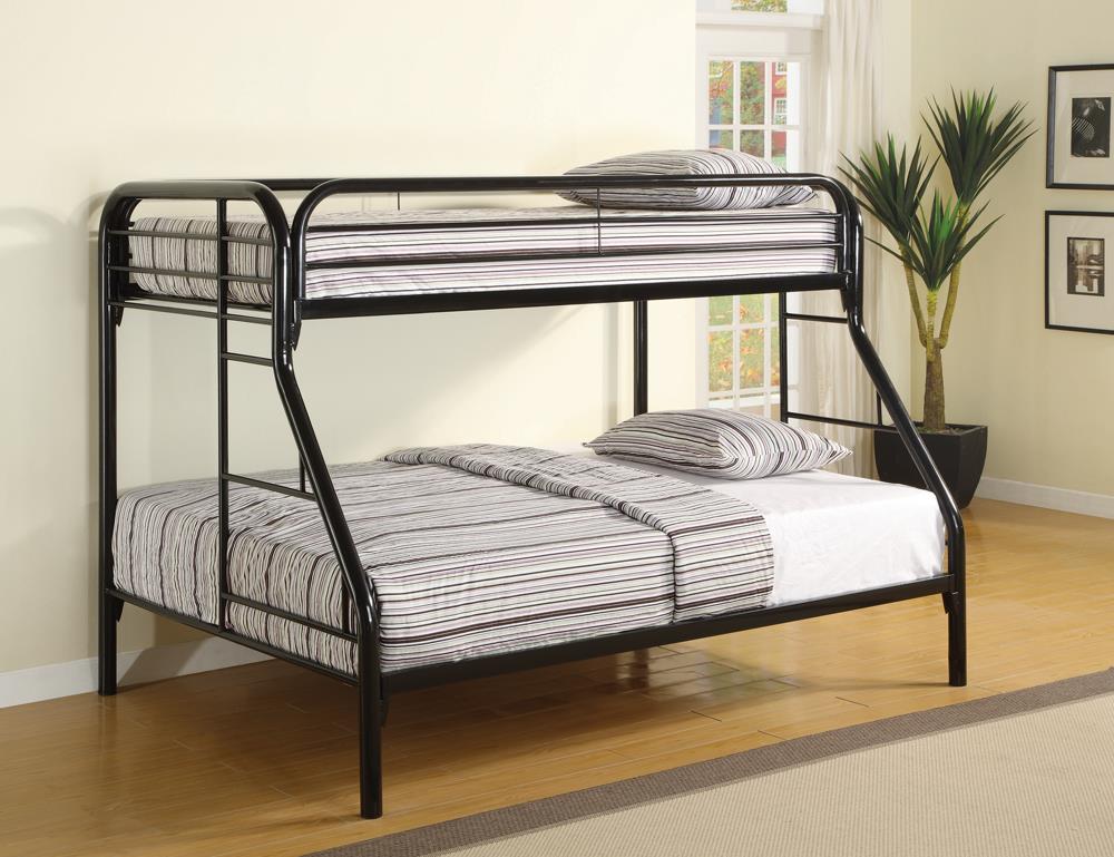 Morgan Black Twin over Full Bunk Bed - 2258K - Bien Home Furniture &amp; Electronics