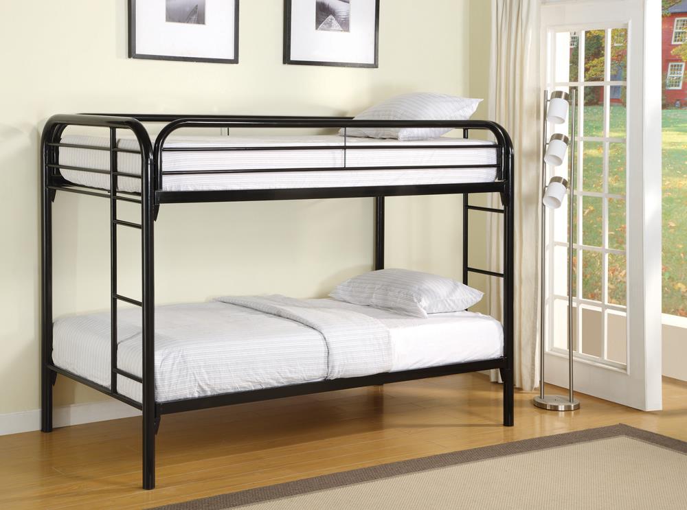 Morgan Black Twin over Twin Bunk Bed - 2256K - Bien Home Furniture &amp; Electronics