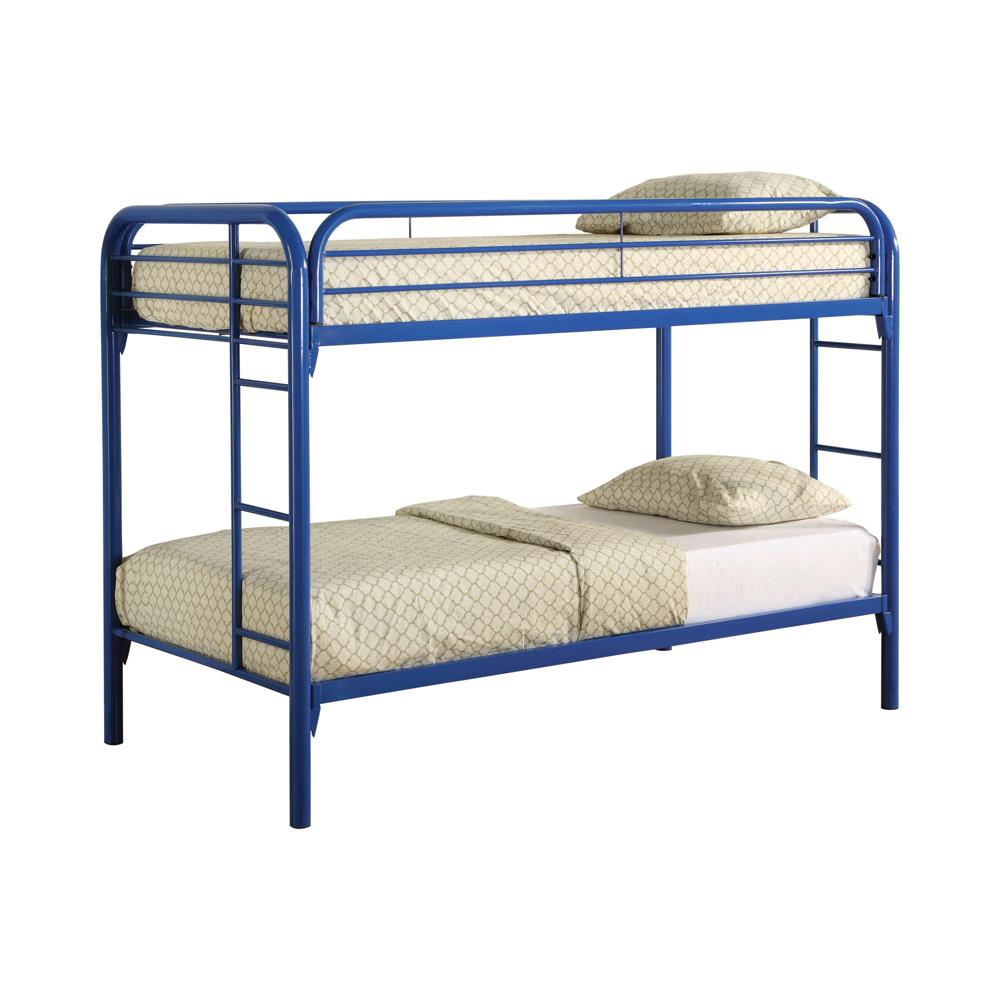 Morgan Blue Twin over Twin Bunk Bed - 2256B - Bien Home Furniture &amp; Electronics