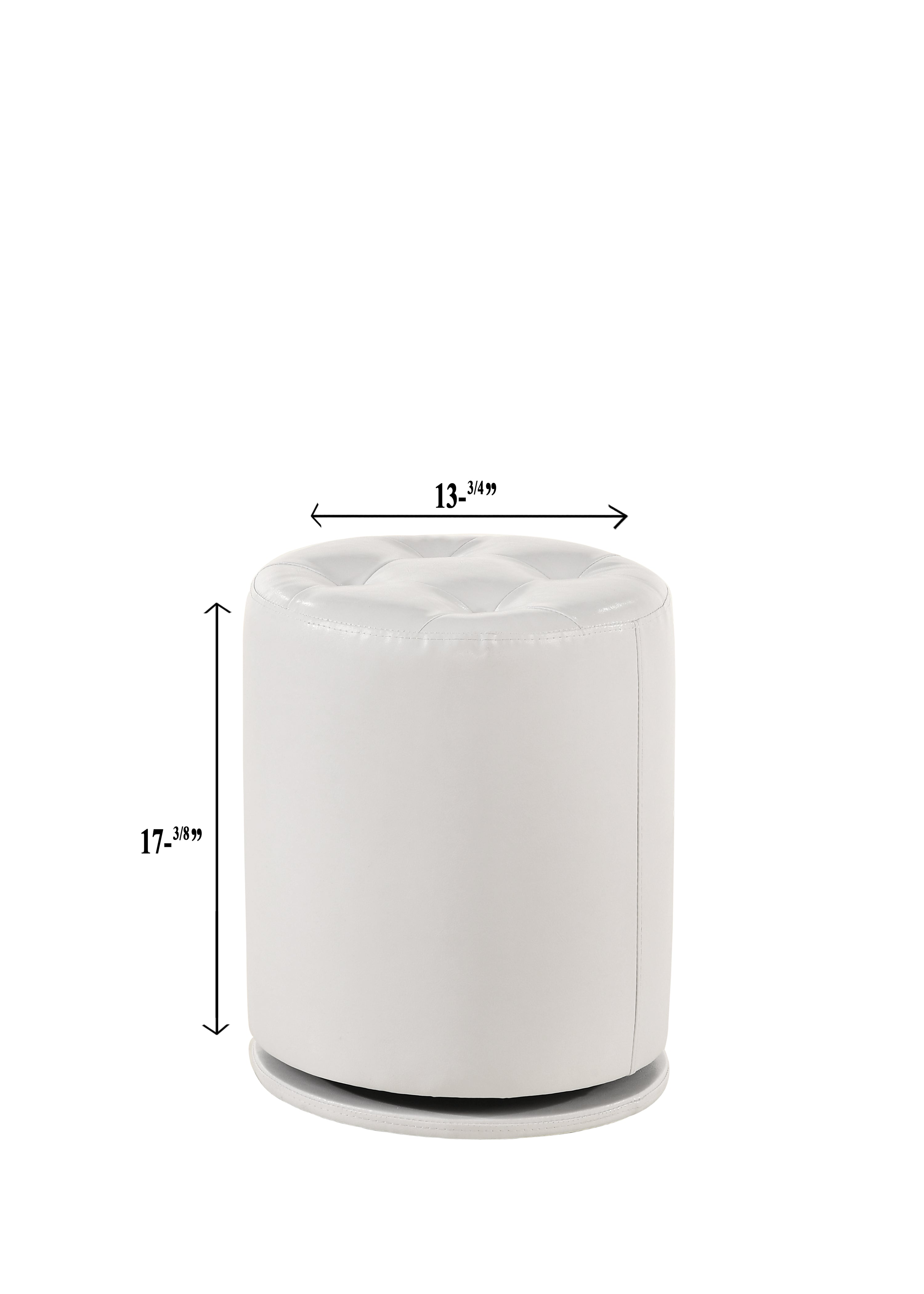Morgan White Round Swivel Stool - B4851WH-93 - Bien Home Furniture & Electronics