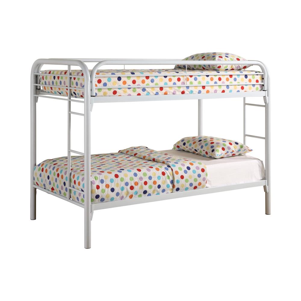 Morgan White Twin over Twin Bunk Bed - 2256W - Bien Home Furniture &amp; Electronics