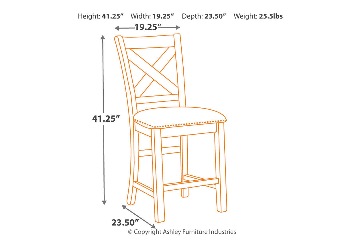 Moriville Beige Counter Height Chairs, Set of 2 - D631-124 - Bien Home Furniture & Electronics