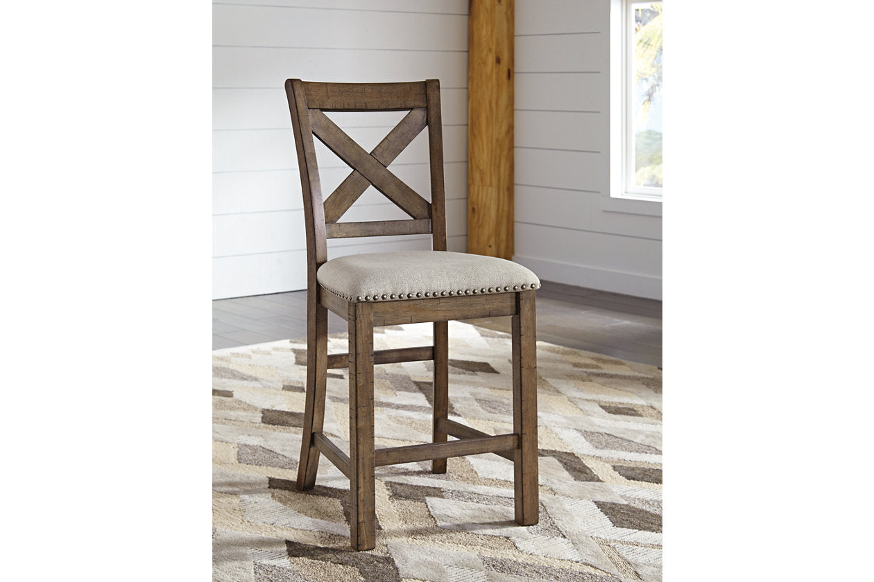 Moriville Beige Counter Height Chairs, Set of 2 - D631-124 - Bien Home Furniture & Electronics