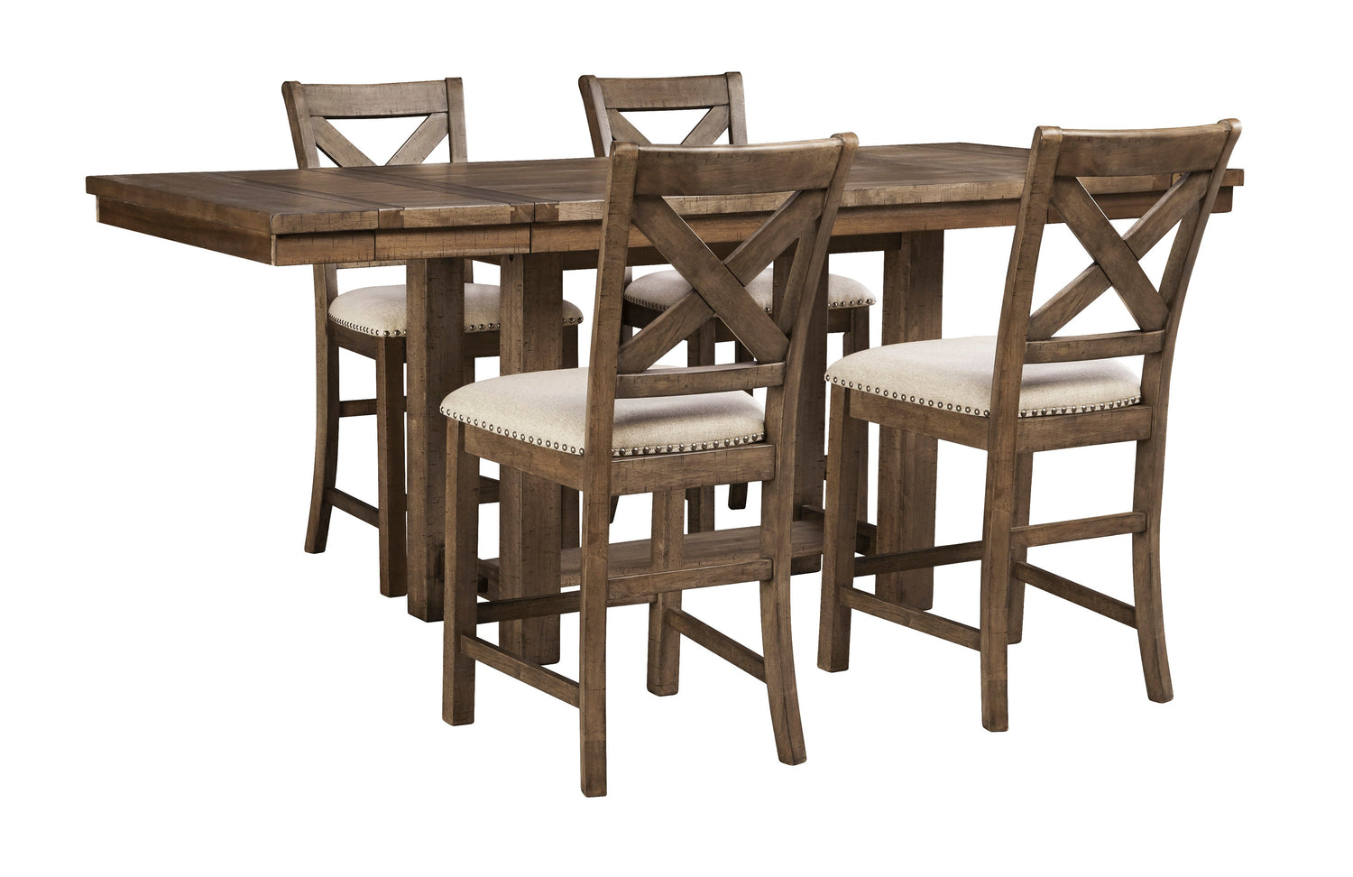 Moriville Grayish Brown Counter Height Set - SET | D631-32 | D631-124(2) - Bien Home Furniture & Electronics