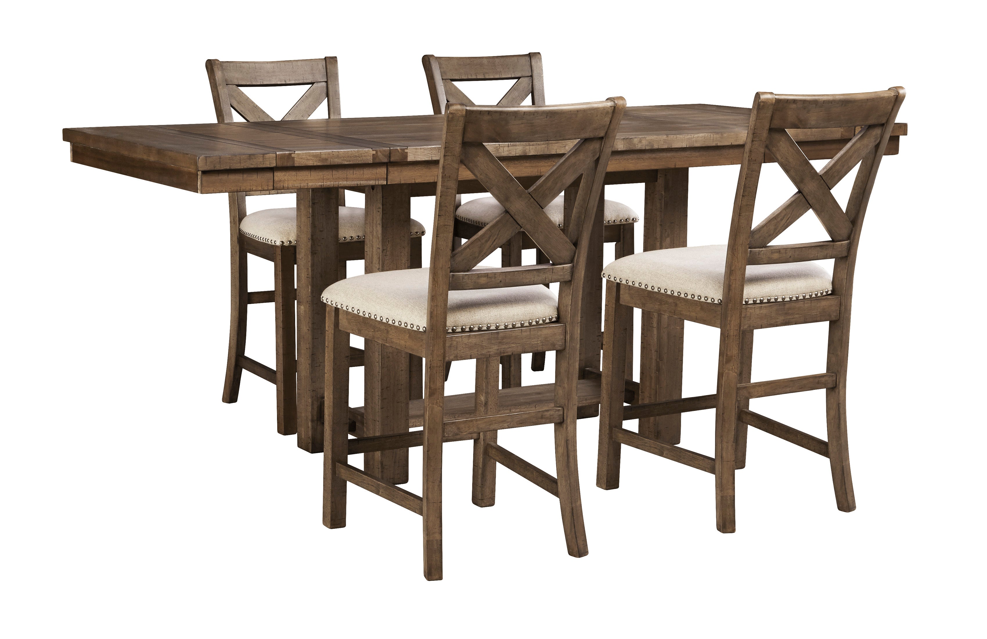 Moriville Grayish Brown Counter Height Set - SET | D631-32 | D631-124(2) - Bien Home Furniture & Electronics