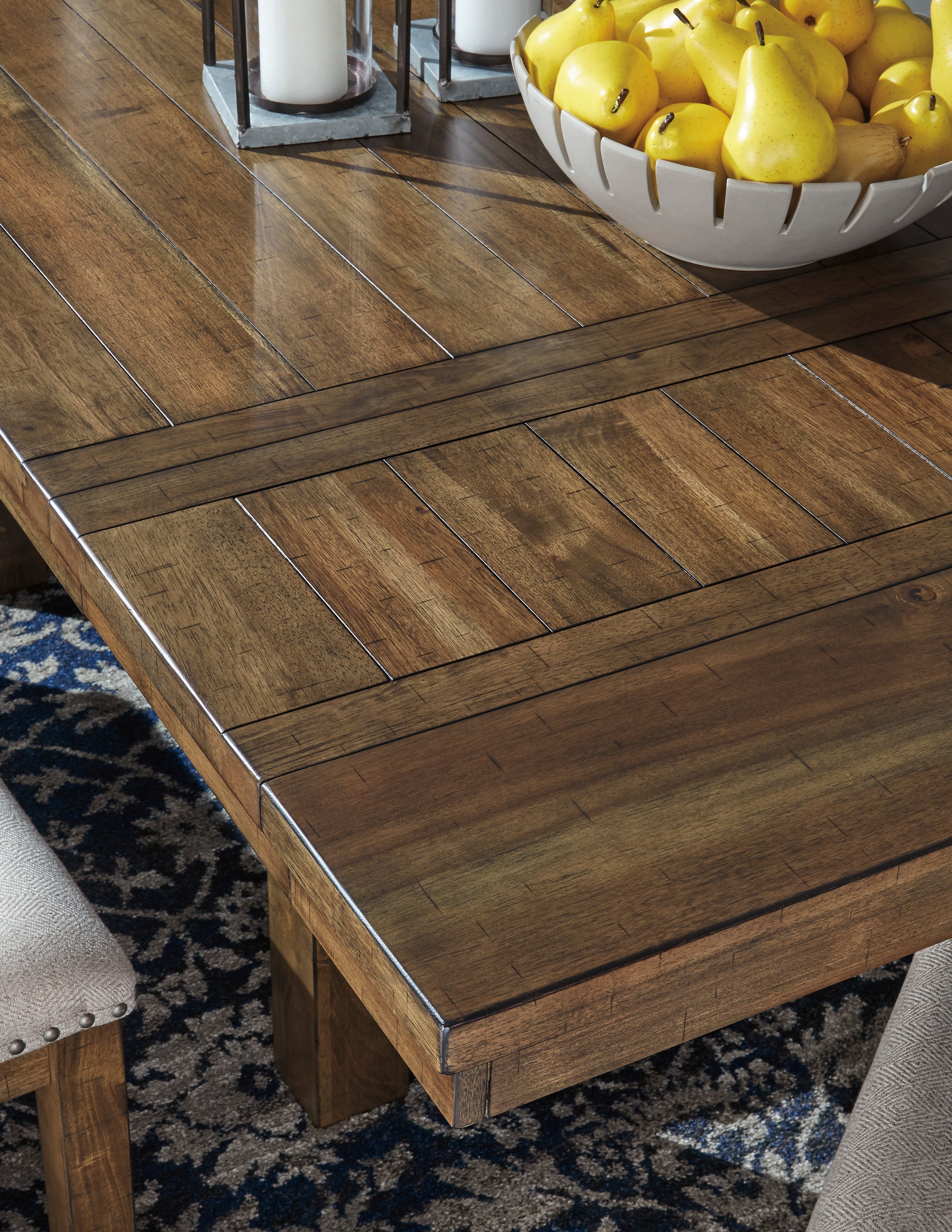 Moriville Grayish Brown Extendable Dining Set - SET | D631-45 | D631-01(2) | D631-00 - Bien Home Furniture & Electronics