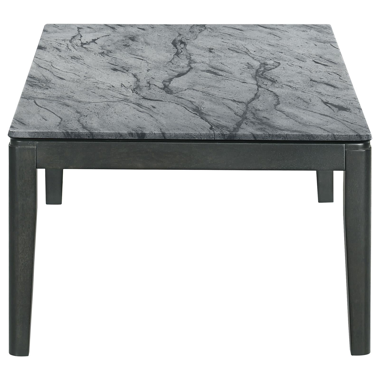 Mozzi Faux Gray Marble/Black Rectangular Coffee Table - 753518 - Bien Home Furniture &amp; Electronics