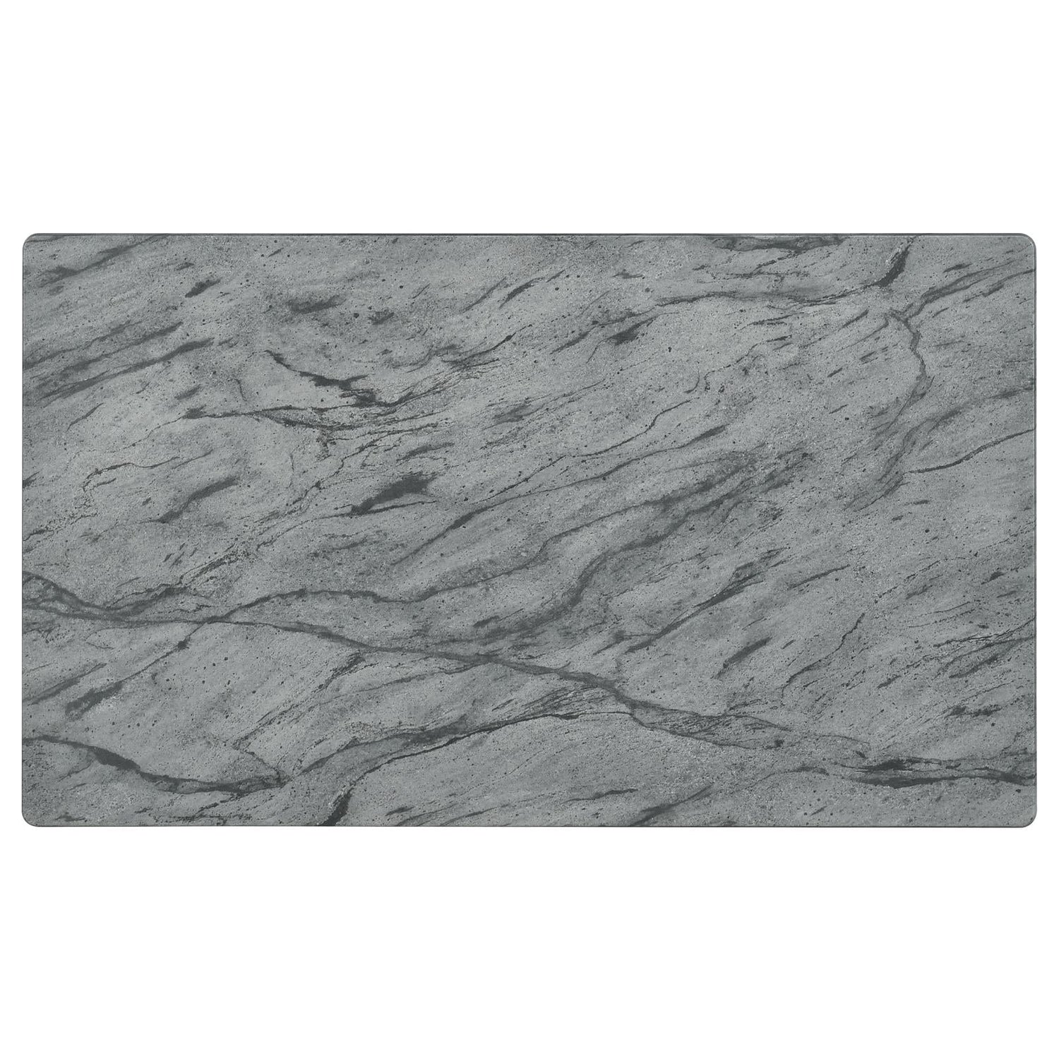 Mozzi Faux Gray Marble/Black Rectangular Coffee Table - 753518 - Bien Home Furniture & Electronics