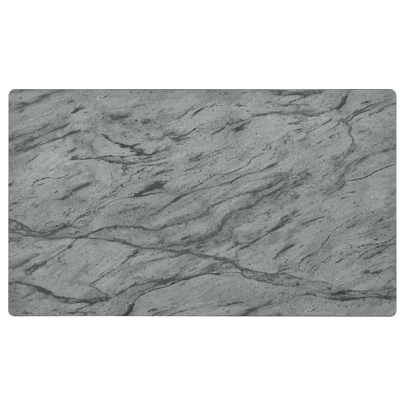 Mozzi Faux Gray Marble/Black Rectangular Coffee Table - 753518 - Bien Home Furniture & Electronics