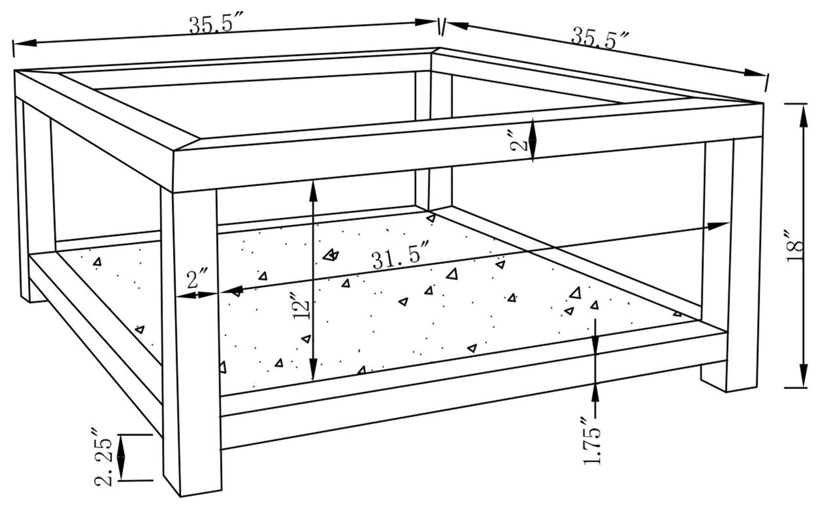 Mozzi Mirror Rectangular Coffee Table with Glass Top - 736218 - Bien Home Furniture & Electronics