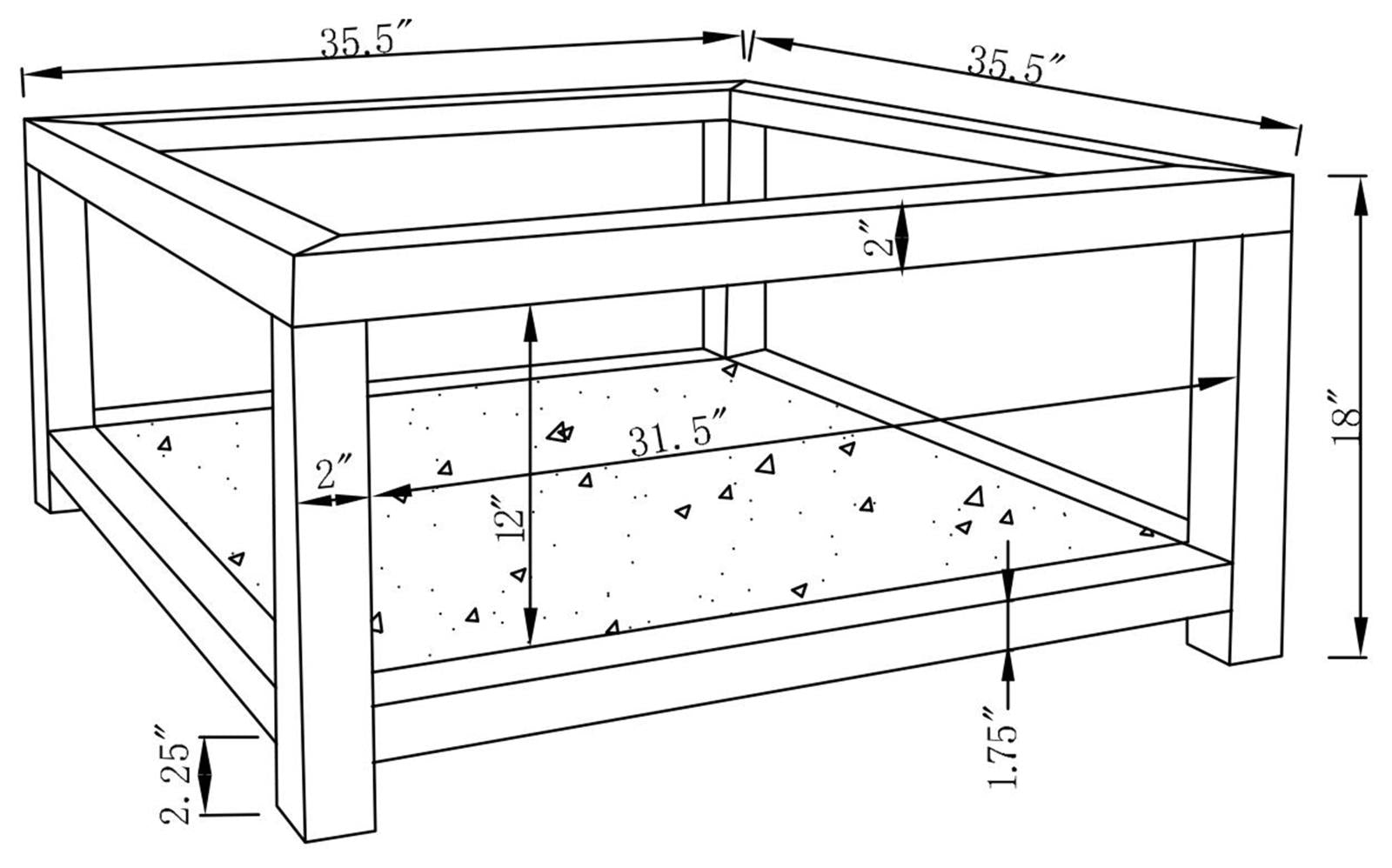 Mozzi Mirror Rectangular Coffee Table with Glass Top - 736218 - Bien Home Furniture &amp; Electronics