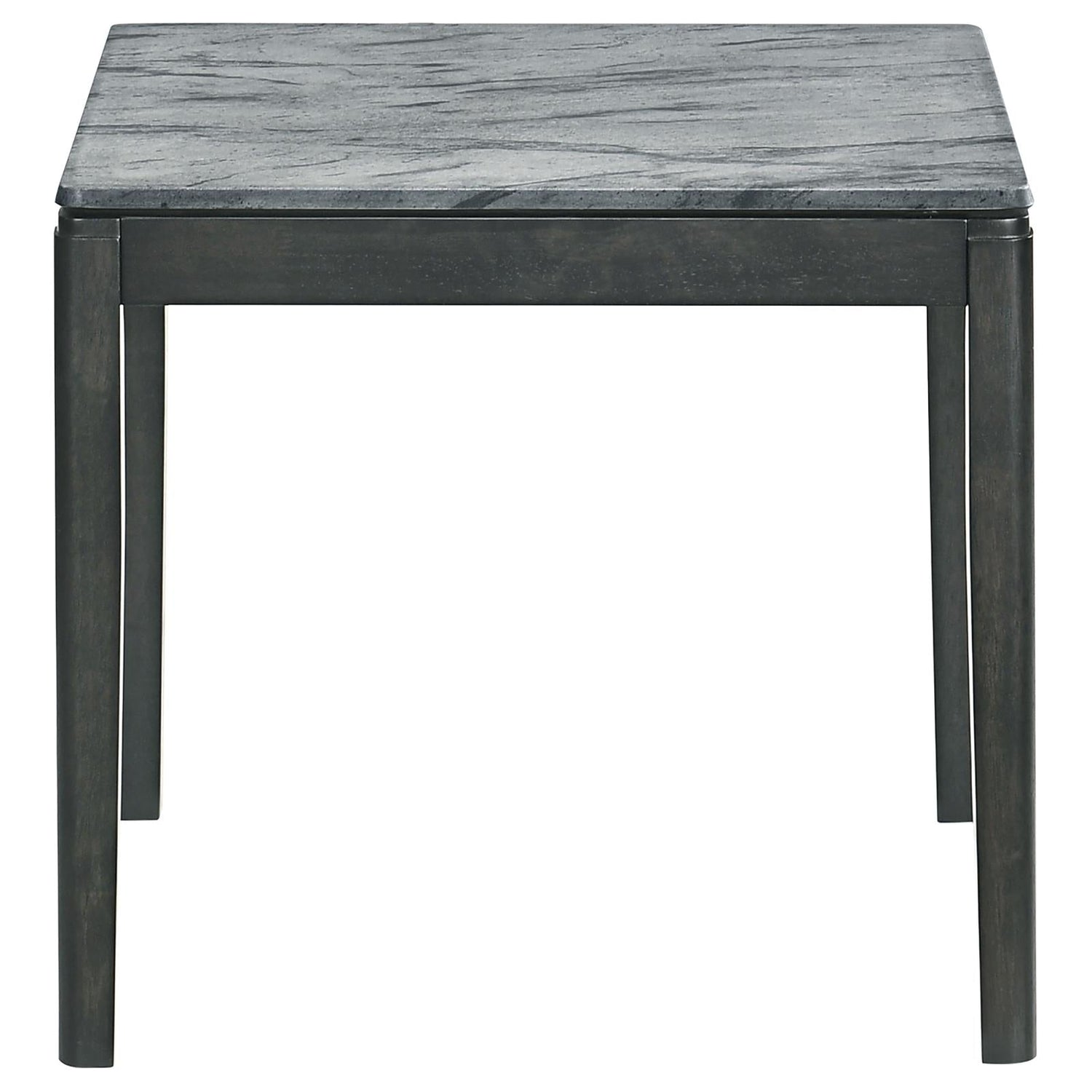 Mozzi Square End Table Faux Gray Marble/Black - 753517 - Bien Home Furniture & Electronics