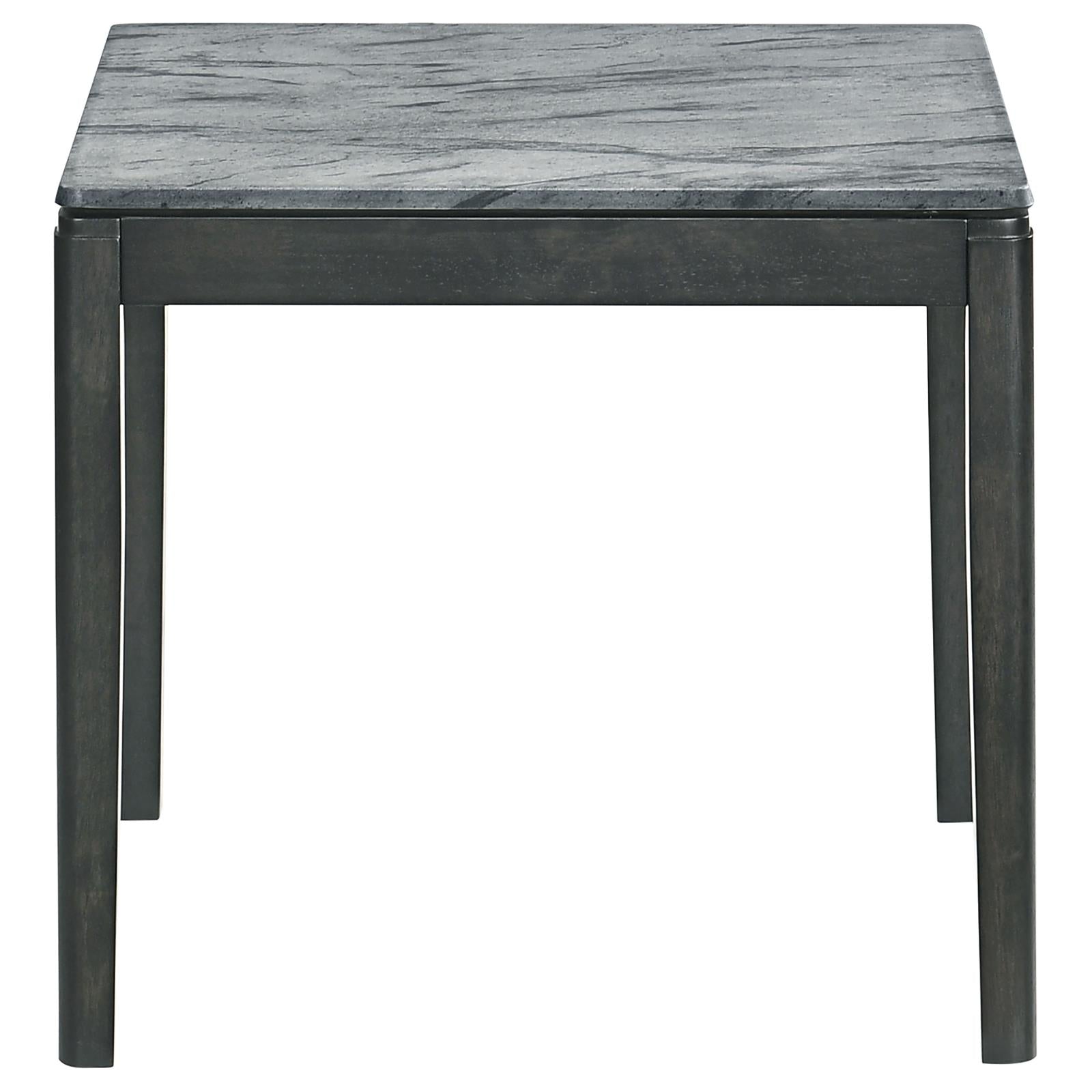 Mozzi Square End Table Faux Gray Marble/Black - 753517 - Bien Home Furniture & Electronics