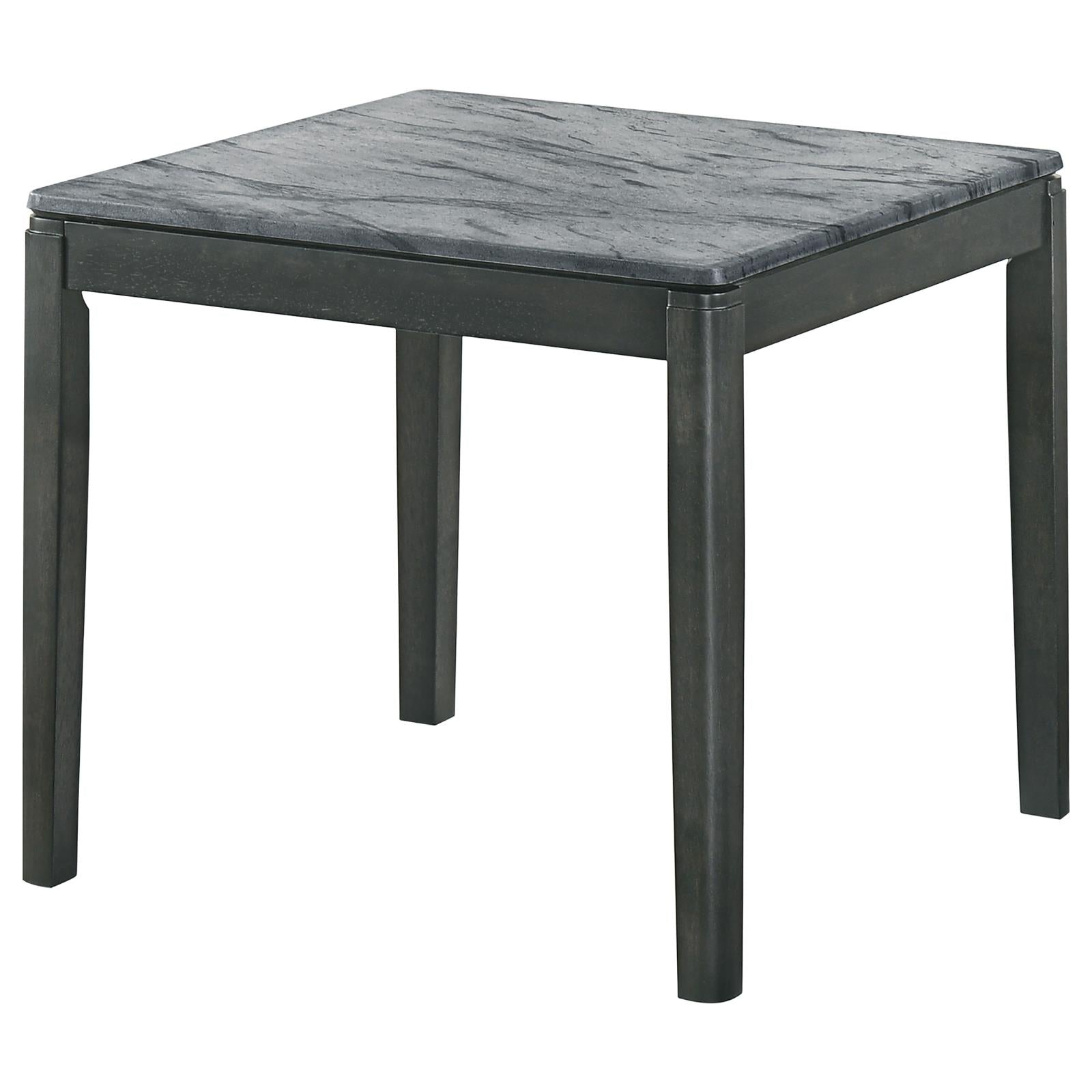Mozzi Square End Table Faux Gray Marble/Black - 753517 - Bien Home Furniture & Electronics
