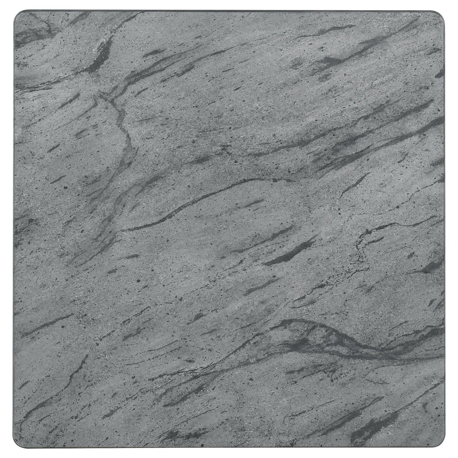 Mozzi Square End Table Faux Gray Marble/Black - 753517 - Bien Home Furniture & Electronics