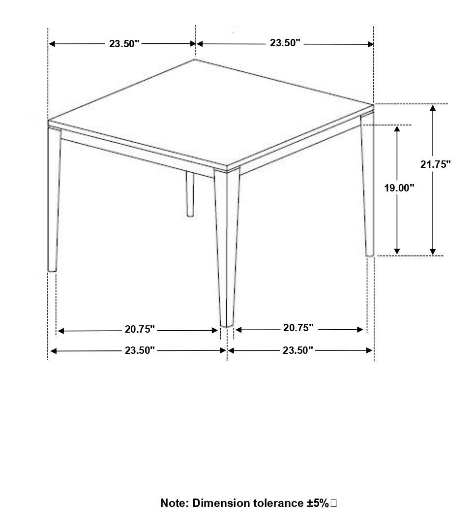Mozzi Square End Table Faux Gray Marble/Black - 753517 - Bien Home Furniture & Electronics