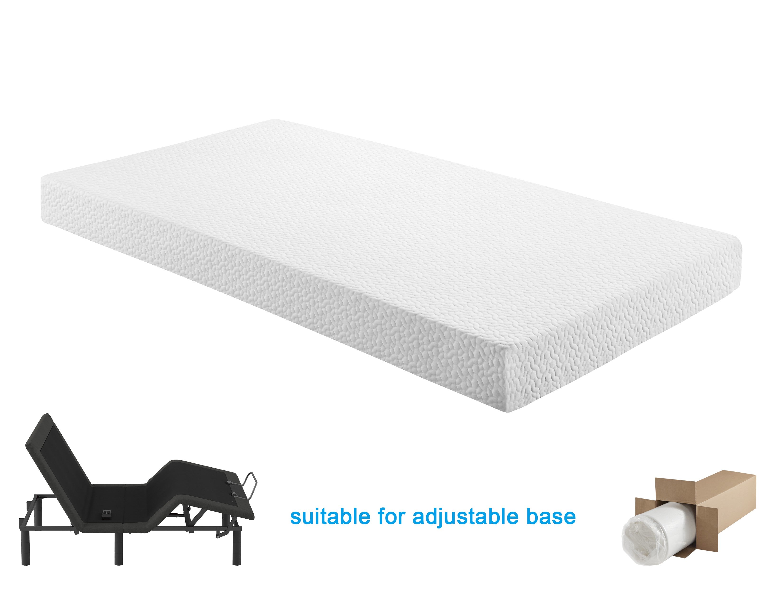 MT-G10T 10&quot; Twin Gel-Infused Memory Foam Mattress - MT-G10T - Bien Home Furniture &amp; Electronics