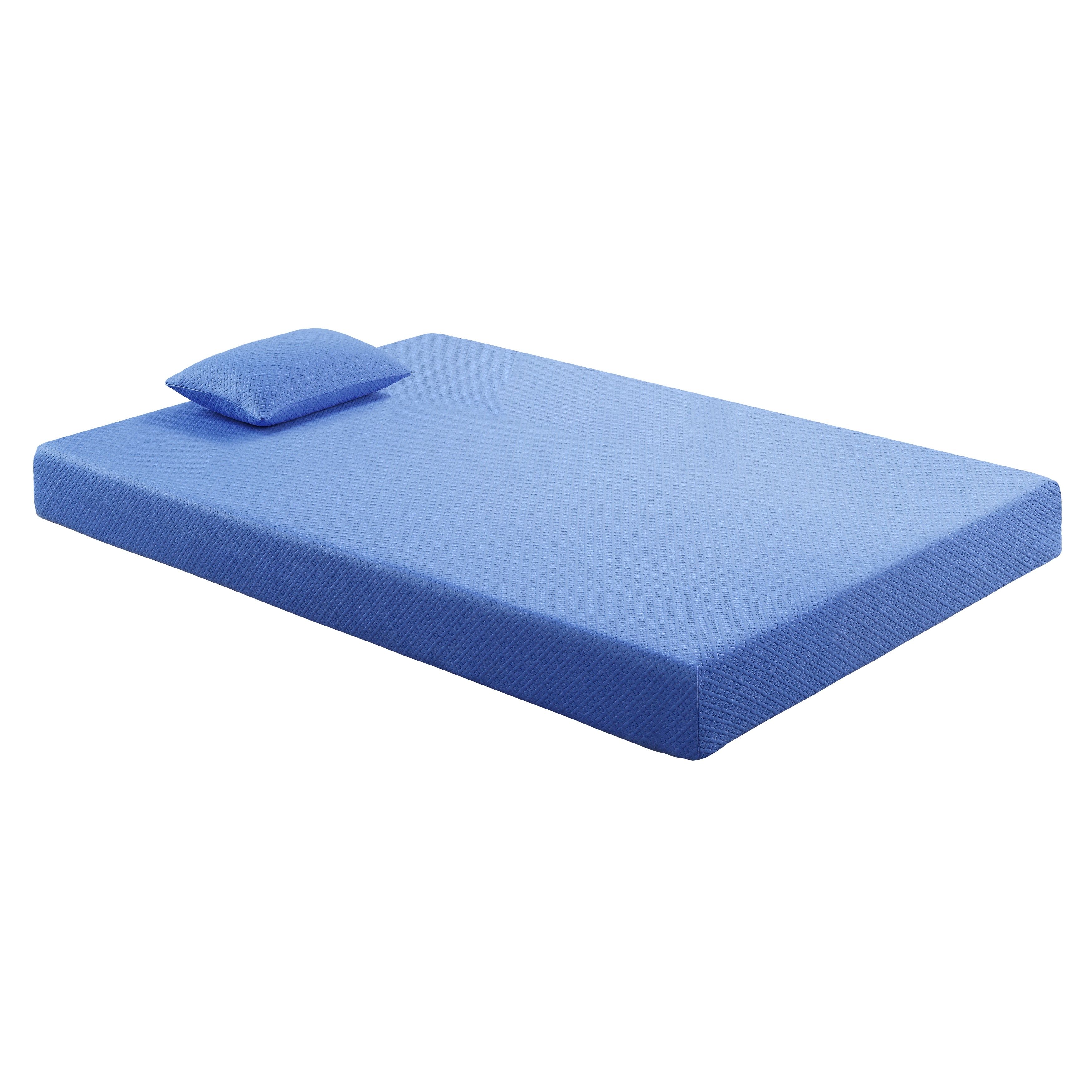 MT-PG07BLF 7&quot; Blue Full Gel-Infused Memory Foam Mattress Set - MT-PG07BLF - Bien Home Furniture &amp; Electronics