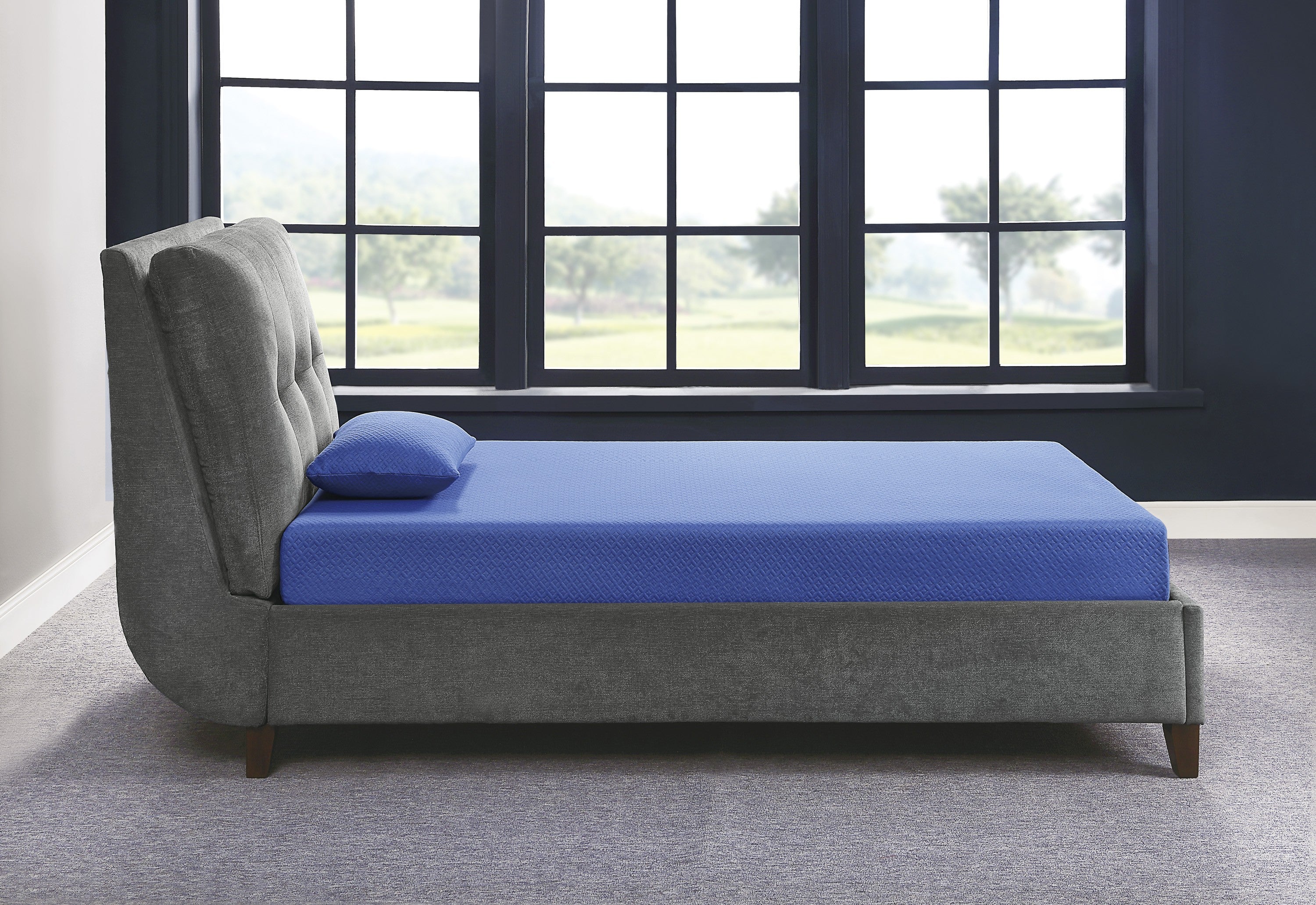 MT-PG07BLF 7" Blue Full Gel-Infused Memory Foam Mattress Set - MT-PG07BLF - Bien Home Furniture & Electronics