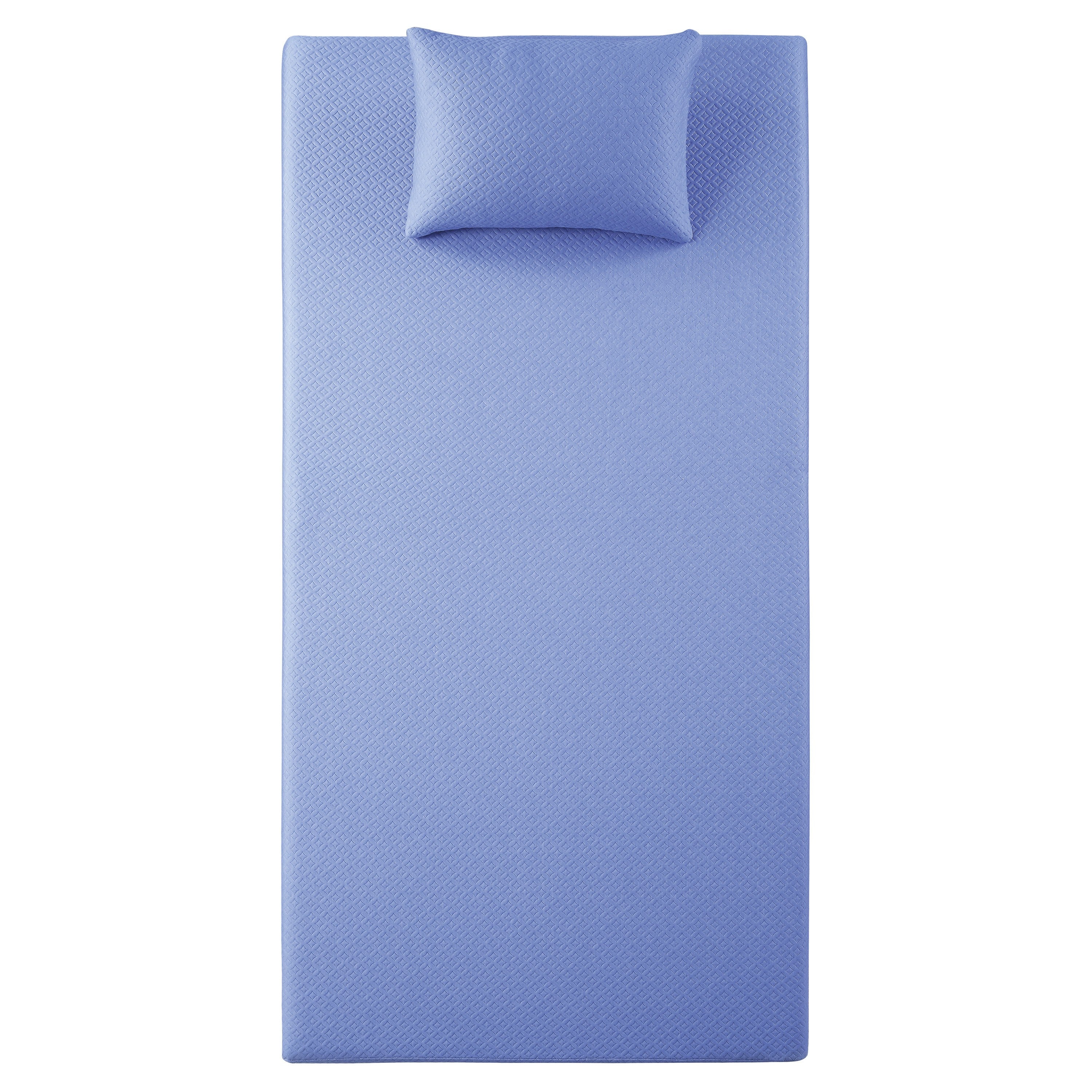 MT-PG07BLT 7" Blue Twin Gel-Infused Memory Foam Mattress Set - MT-PG07BLT - Bien Home Furniture & Electronics