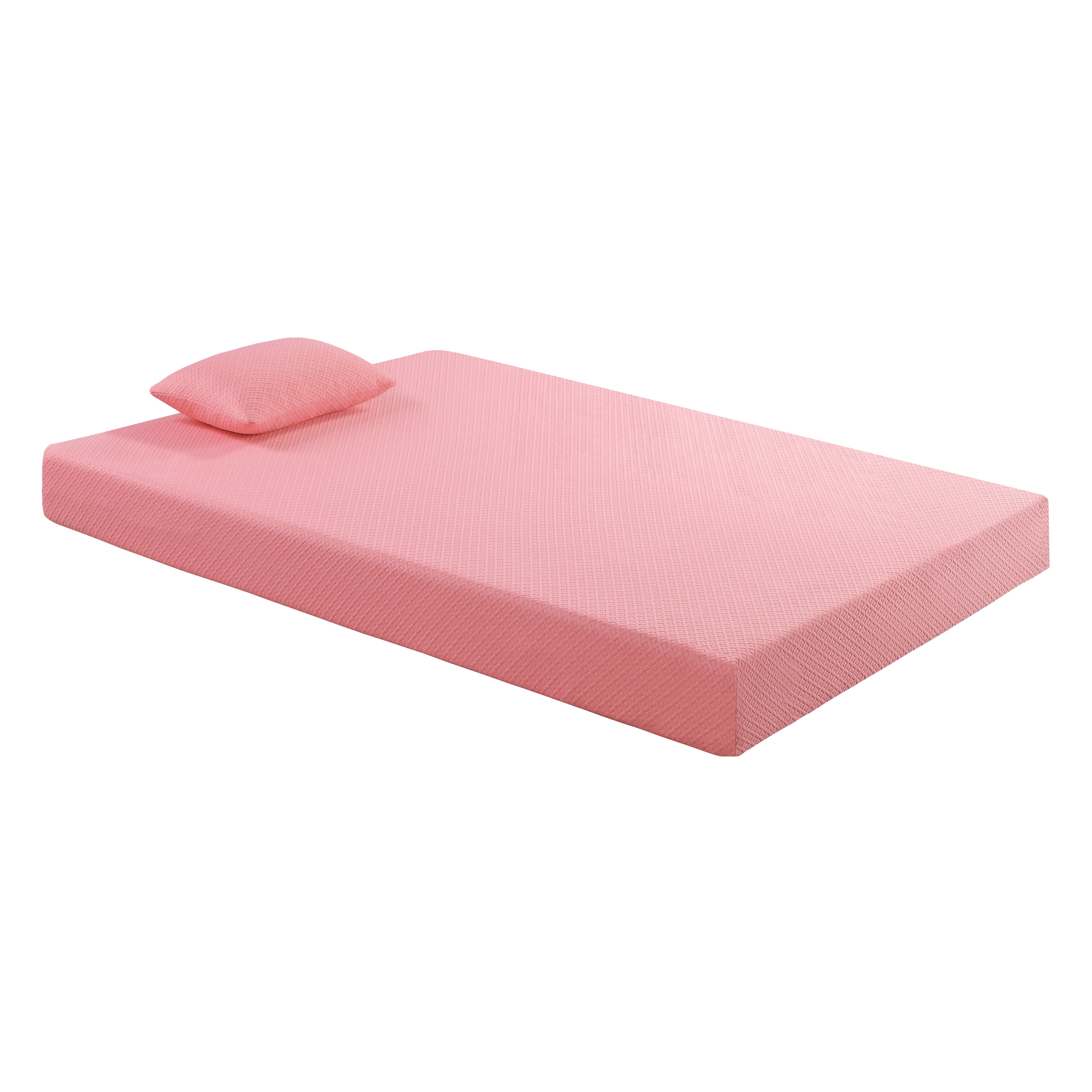 MT-PG07PKF 7" Pink Full Gel-Infused Memory Foam Mattress and Pillow Set - MT-PG07PKF - Bien Home Furniture & Electronics