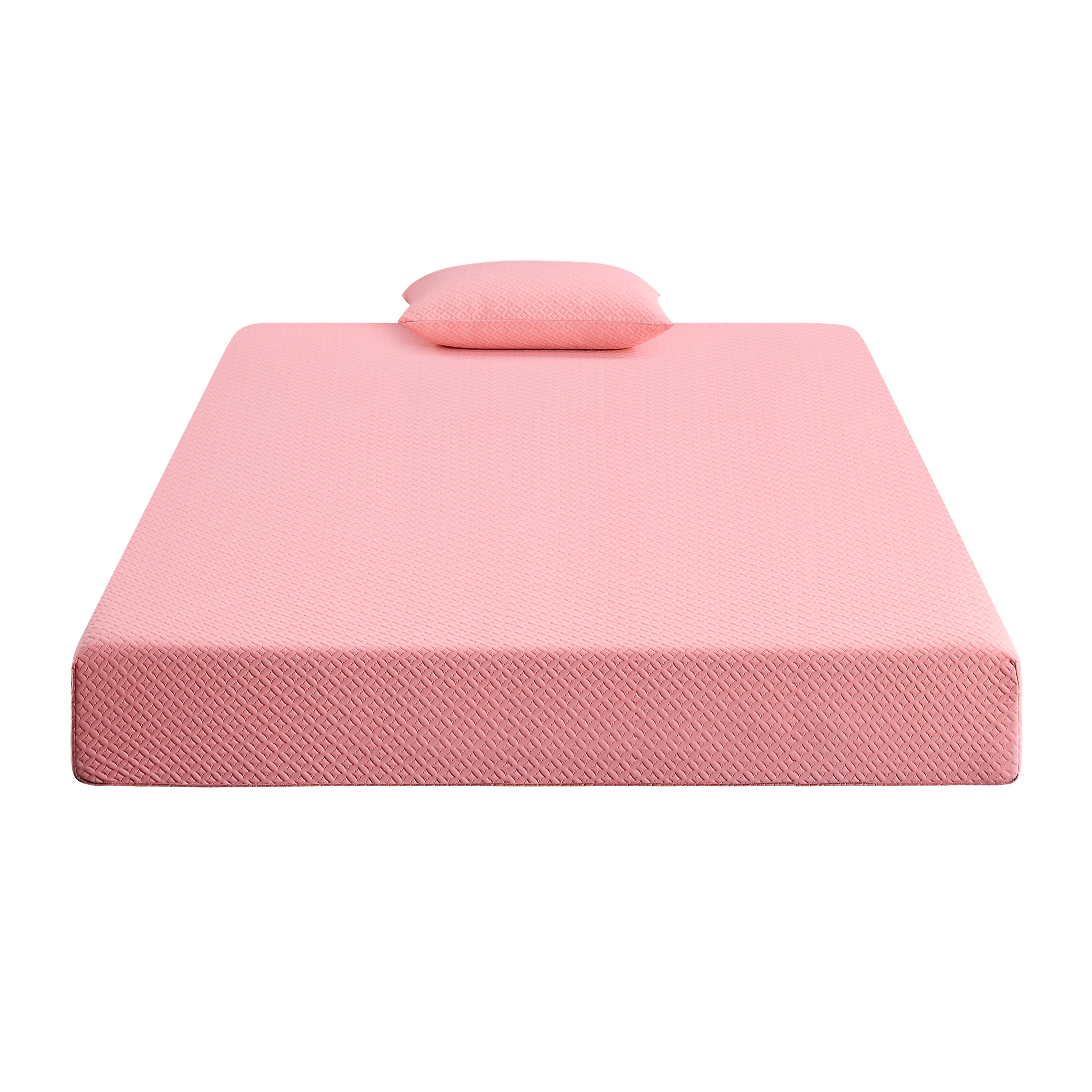 MT-PG07PKF 7" Pink Full Gel-Infused Memory Foam Mattress and Pillow Set - MT-PG07PKF - Bien Home Furniture & Electronics
