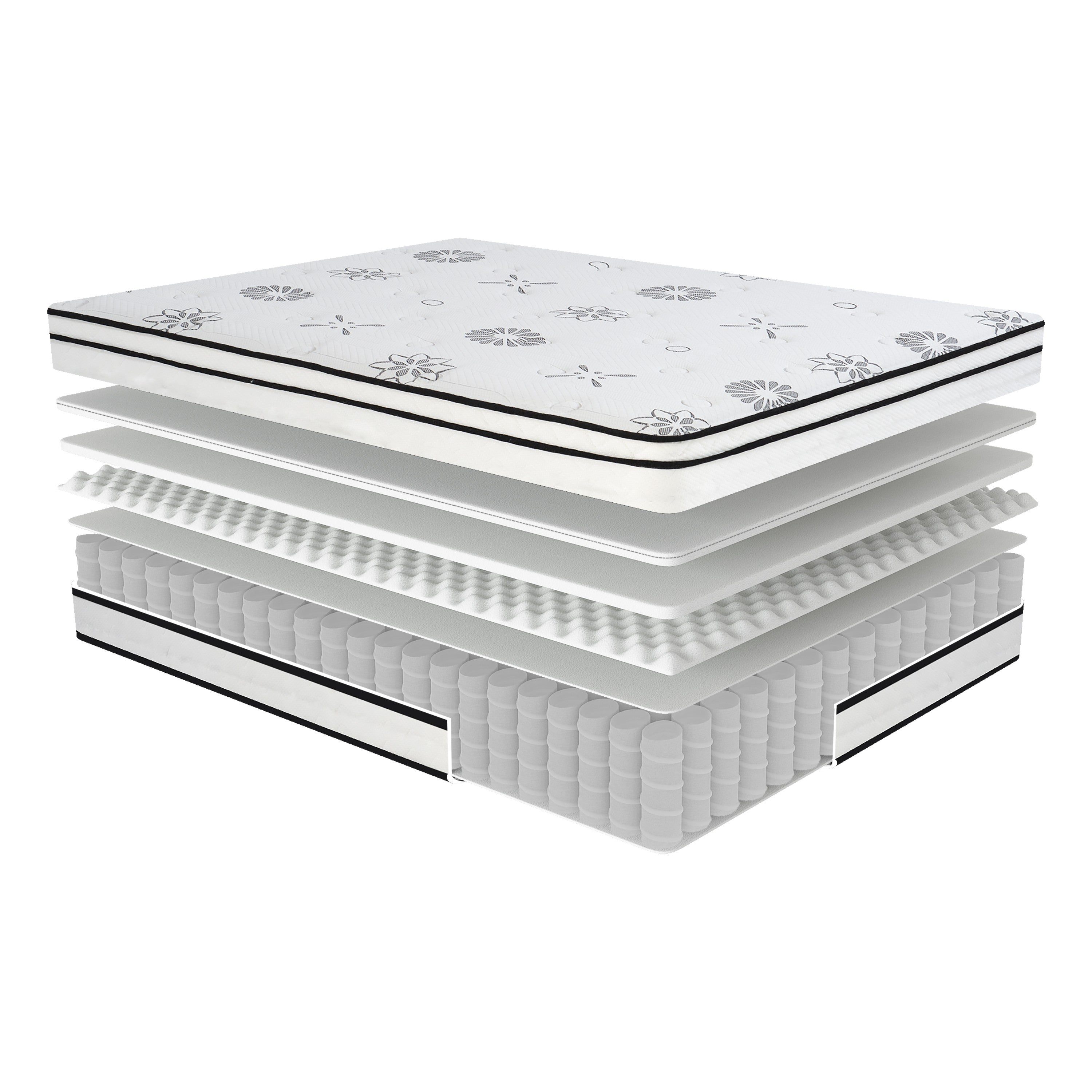 MT-PH12EK 12&quot; Eastern King Hybrid Mattress - MT-PH12EK - Bien Home Furniture &amp; Electronics