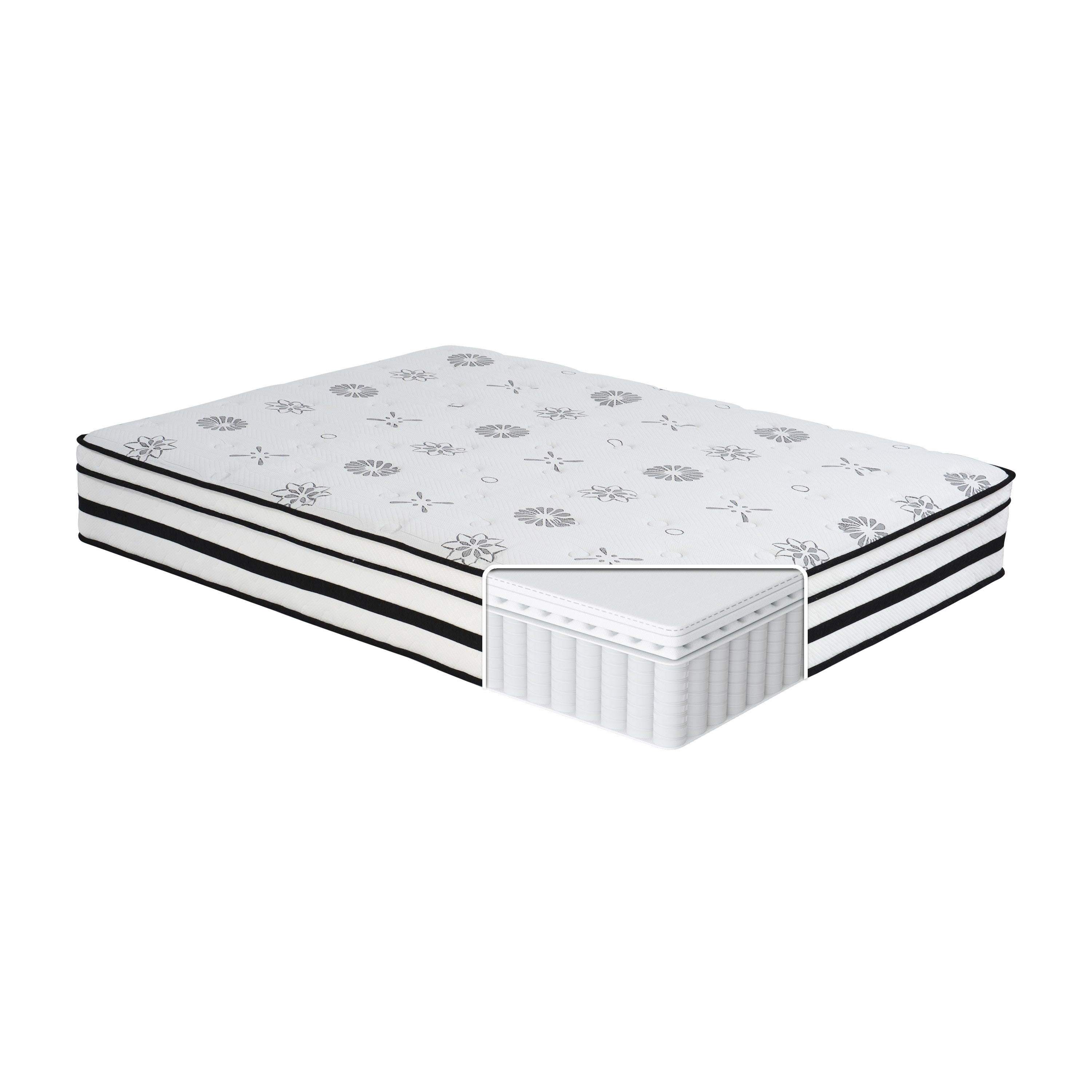 MT-PH12EK 12&quot; Eastern King Hybrid Mattress - MT-PH12EK - Bien Home Furniture &amp; Electronics