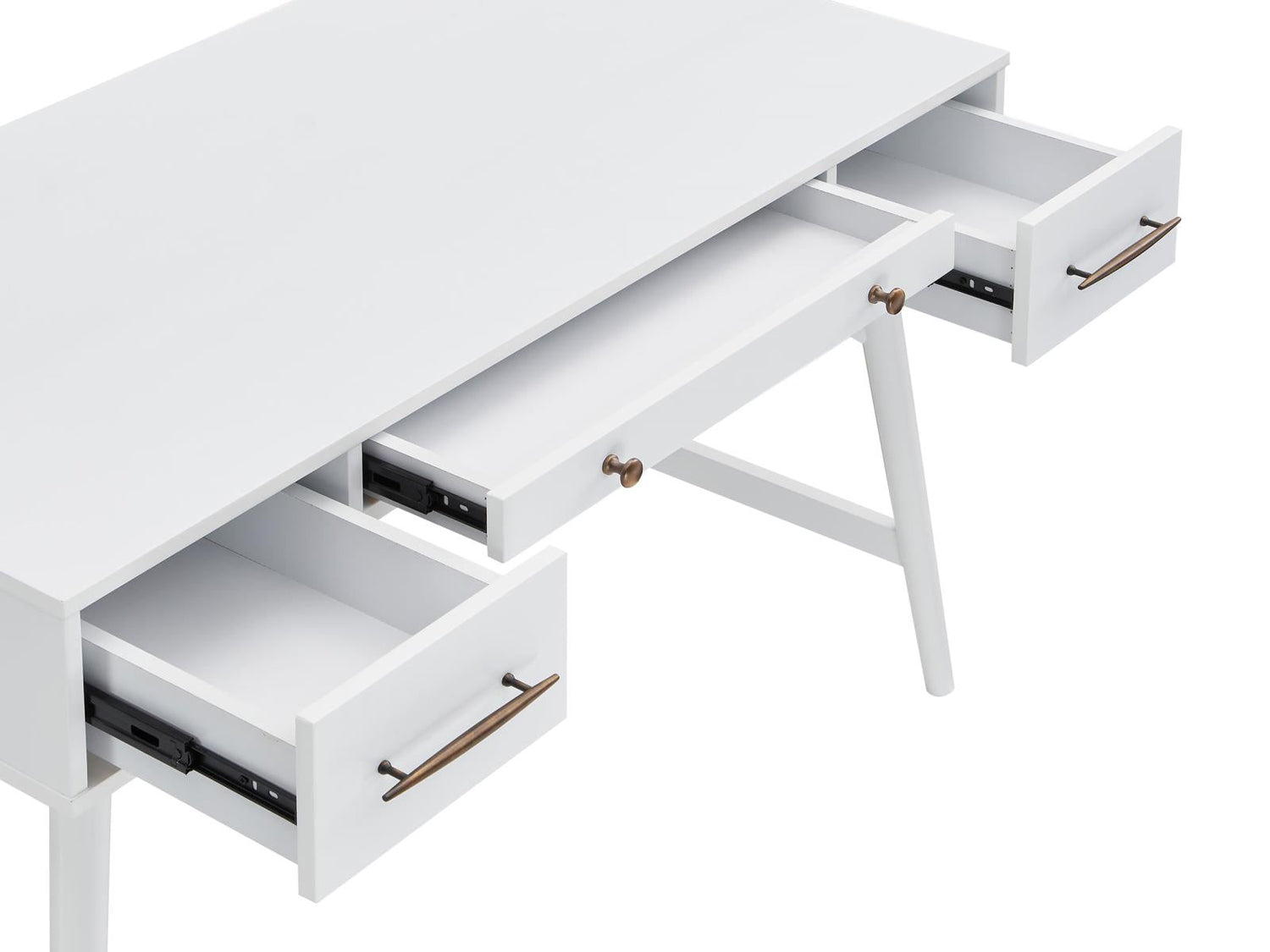 Mugga White 3-Drawer Writing Desk - 800745 - Bien Home Furniture &amp; Electronics