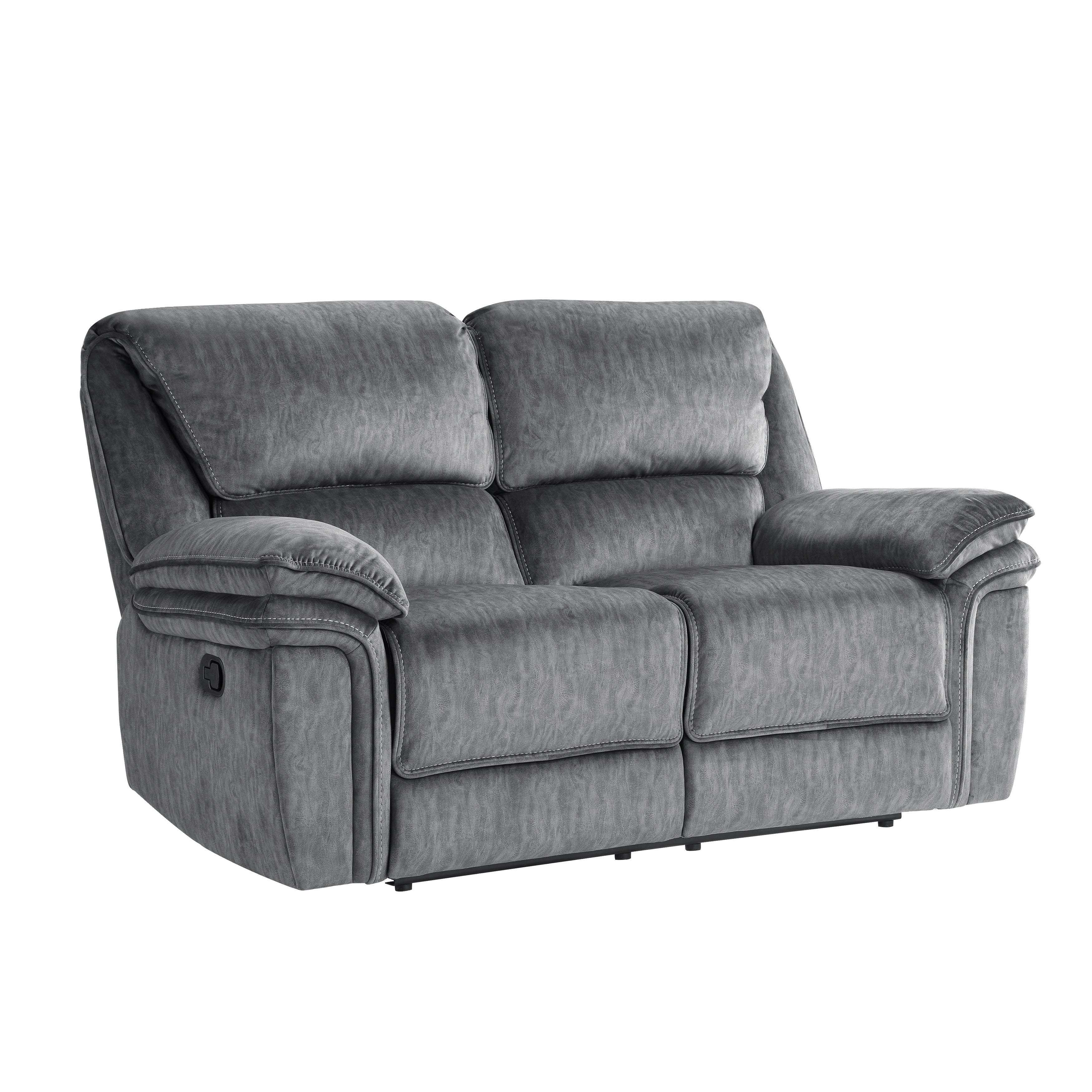 Muirfield Gray Double Reclining Loveseat - 9913-2WC - Bien Home Furniture & Electronics