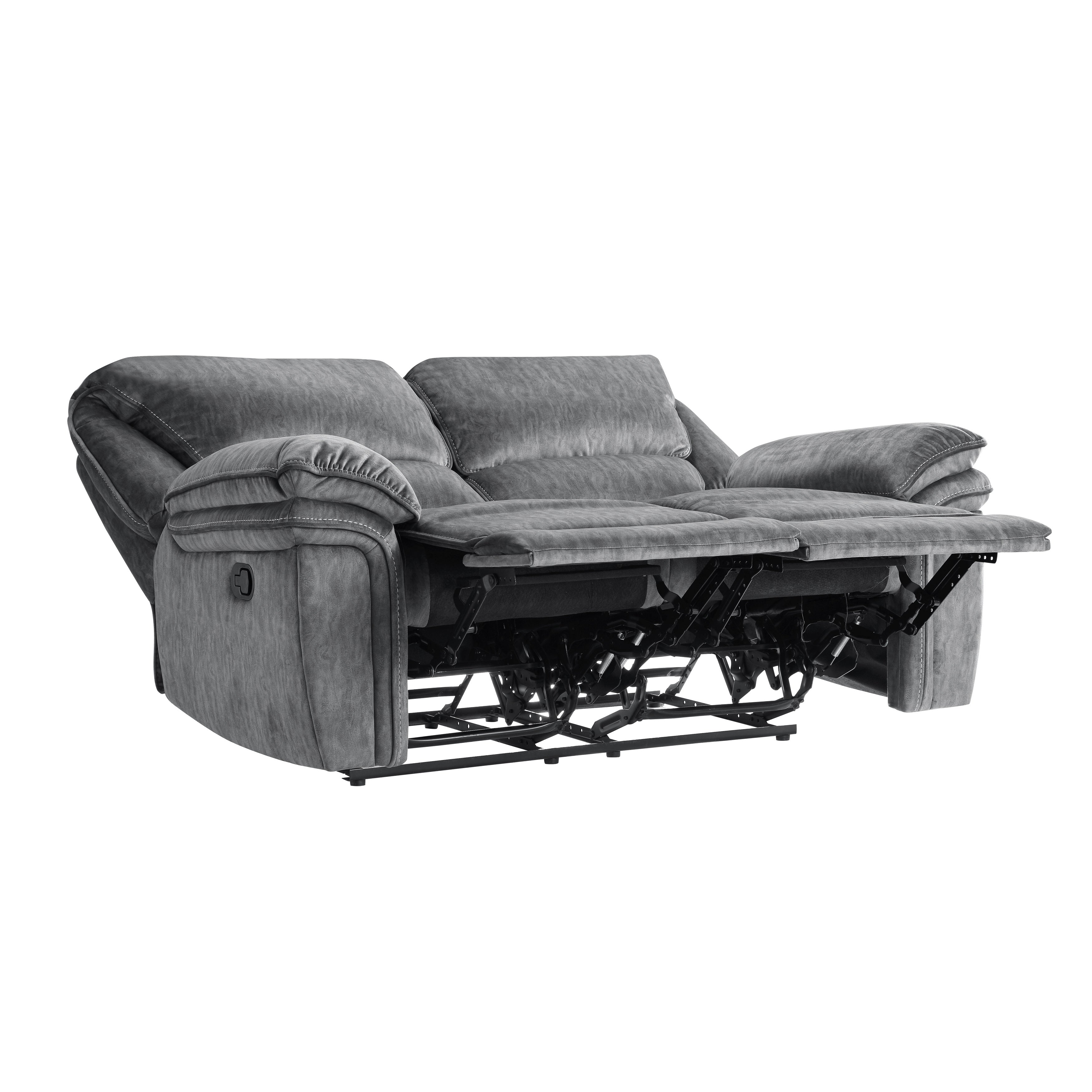 Muirfield Gray Double Reclining Loveseat - 9913-2WC - Bien Home Furniture & Electronics
