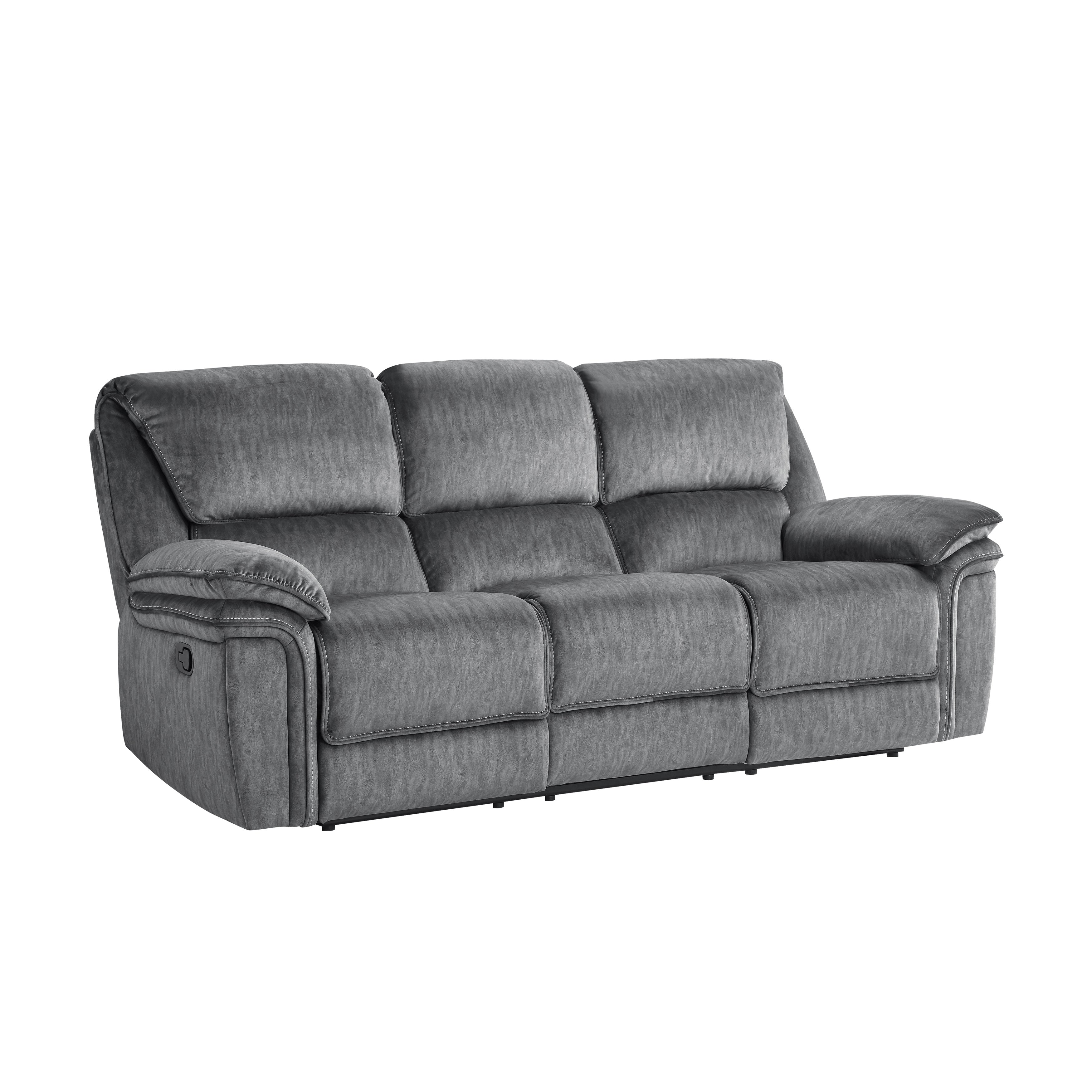 Muirfield Gray Double Reclining Sofa - 9913-3 - Bien Home Furniture & Electronics