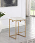 Nadia Beige/Gold Square Padded Seat Counter Height Stool, Set of 2 - 183645 - Bien Home Furniture & Electronics