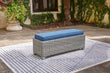 Naples Beach Light Gray Outdoor Bench with Cushion - P439-600 - Bien Home Furniture & Electronics