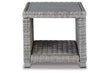 NAPLES BEACH Light Gray Outdoor End Table - P439-702 - Bien Home Furniture & Electronics