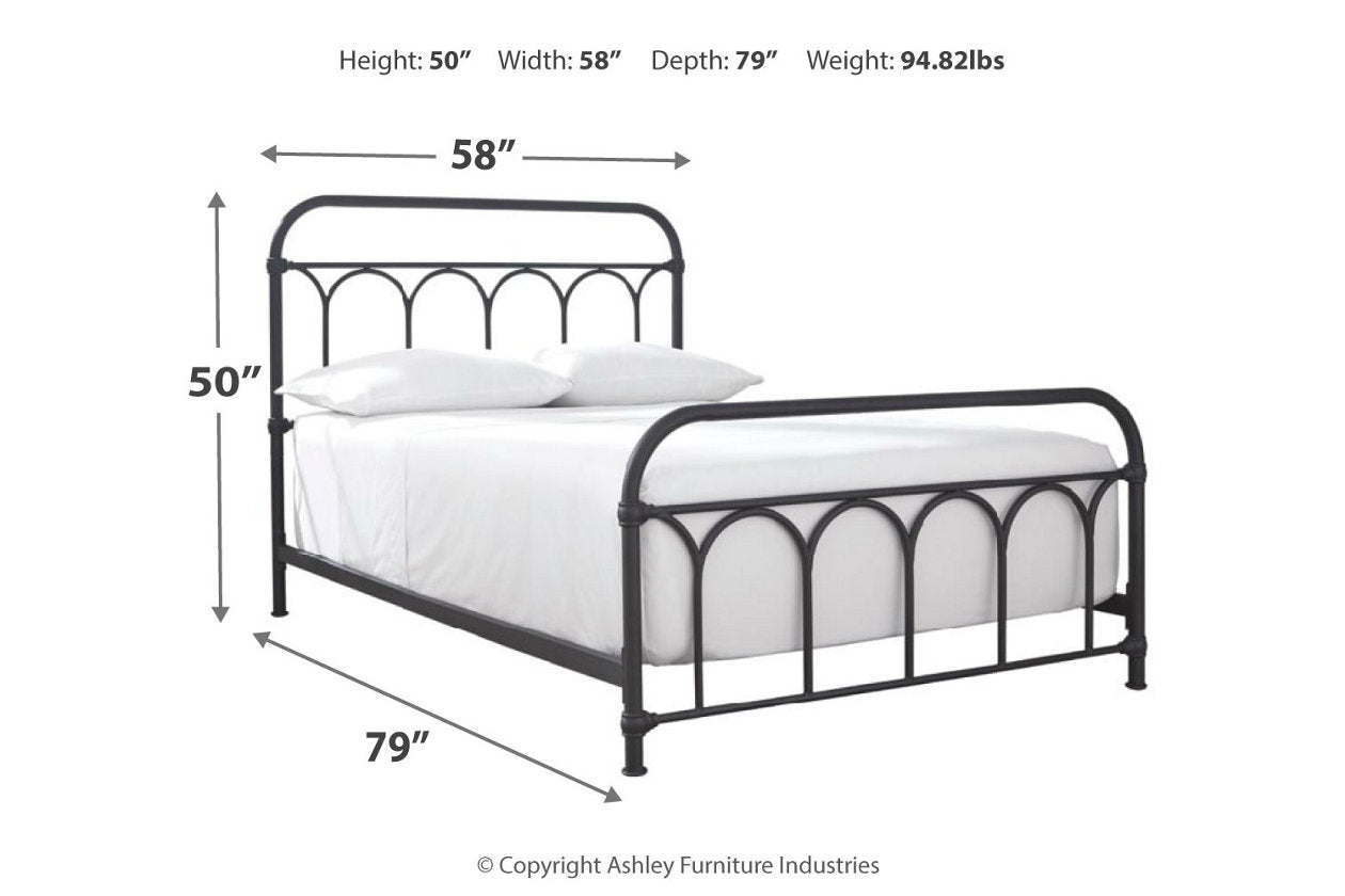 Nashburg Black Full Metal Bed - B280-672 - Bien Home Furniture & Electronics