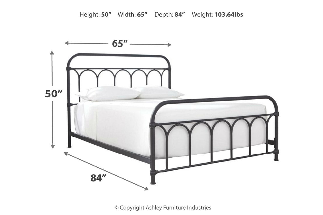 Nashburg Black Queen Metal Bed - B280-681 - Bien Home Furniture & Electronics