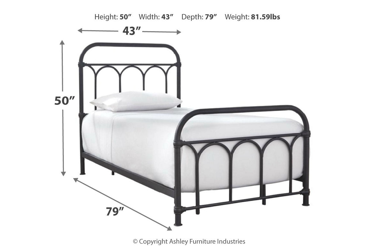 Nashburg Black Twin Metal Bed - B280-671 - Bien Home Furniture & Electronics