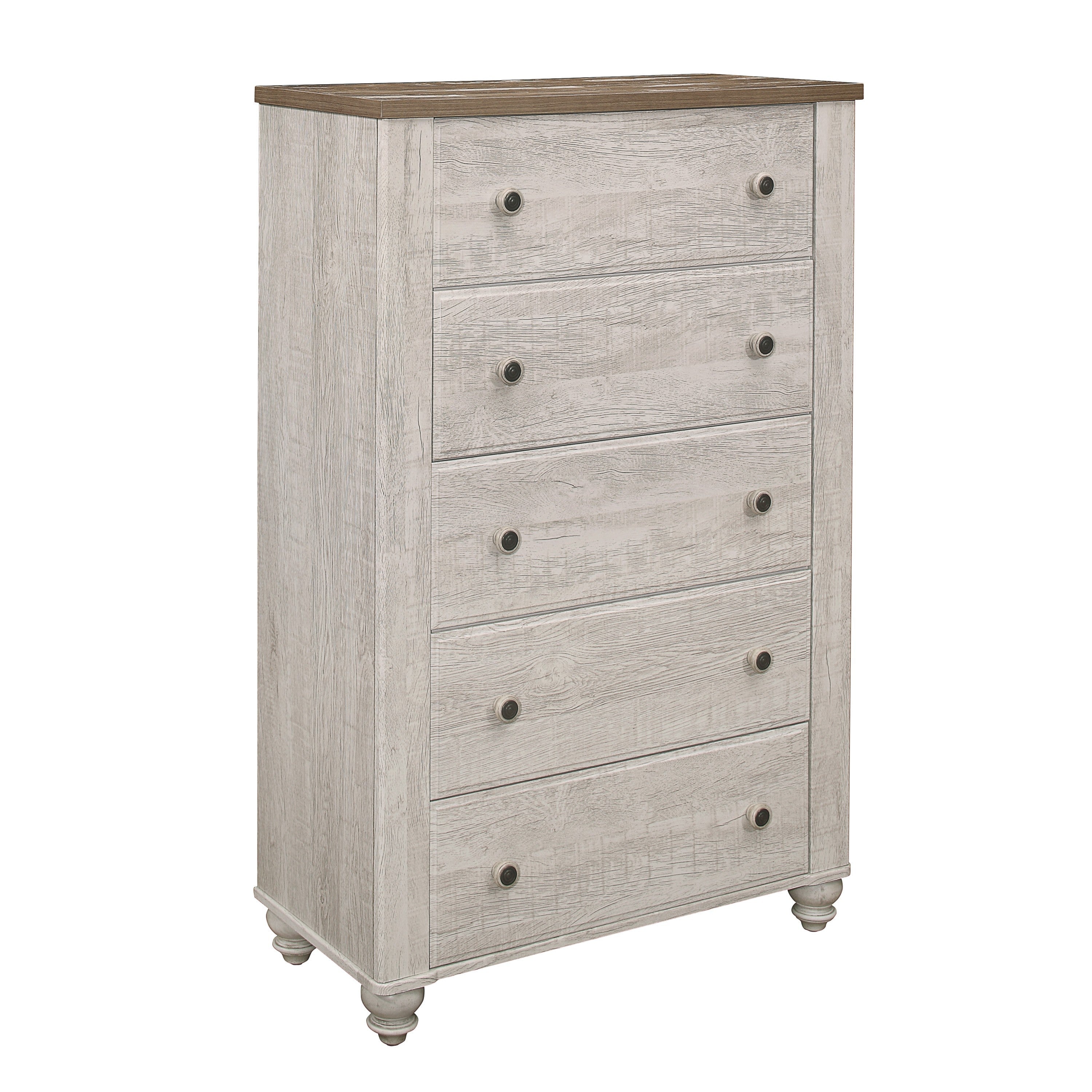 Nashville Antique White/Brown Chest - 1903-9 - Bien Home Furniture & Electronics