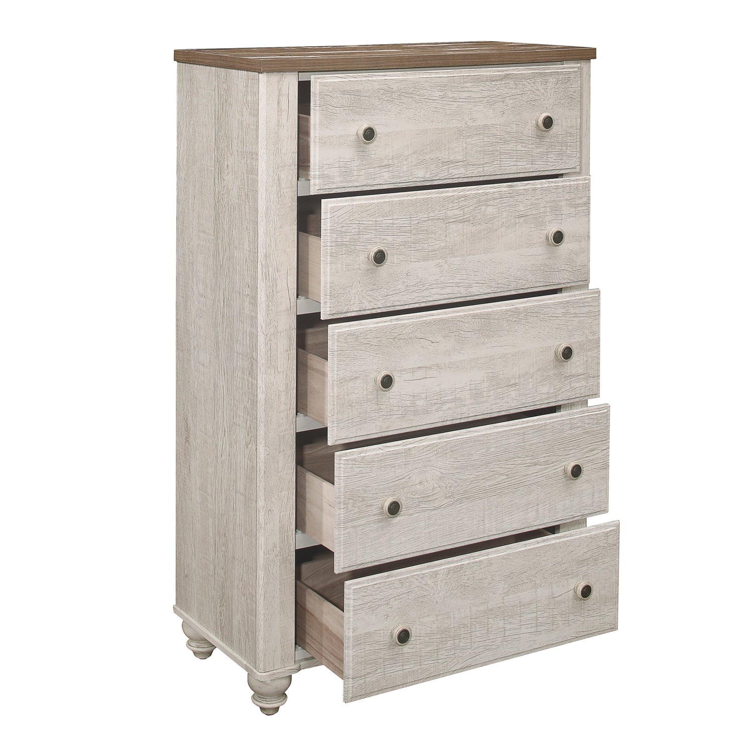 Nashville Antique White/Brown Chest - 1903-9 - Bien Home Furniture & Electronics